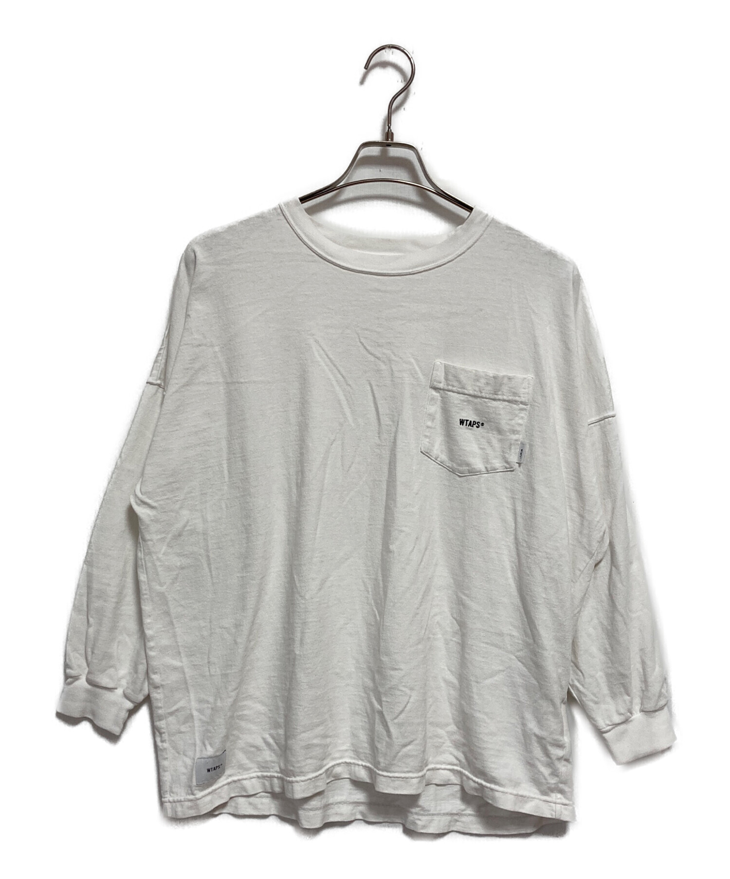 WTAPS AII 01 LS COTTON ホワイト ロンT M Tシャツ 中古・古着通販】WTAPS (ダブルタップス) AII 01/LS/COTTON ホワイト