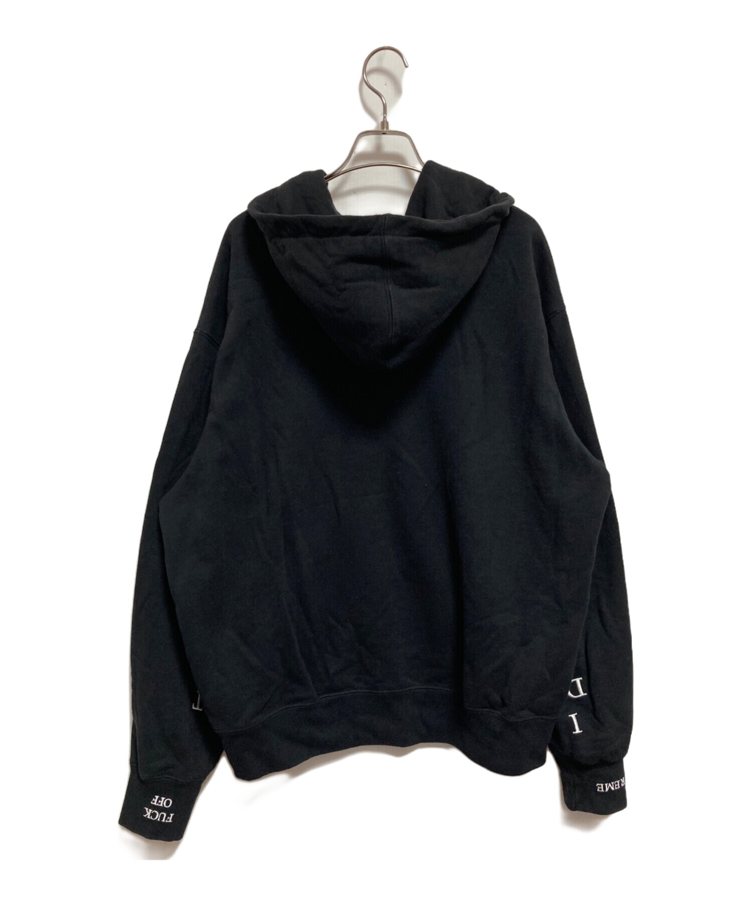 Supreme IDGAF Zip Up Hooded Sweatshirt 黒 中古・古着通販】SUPREME (シュプリーム) IDGAF Zip Up Hooded
