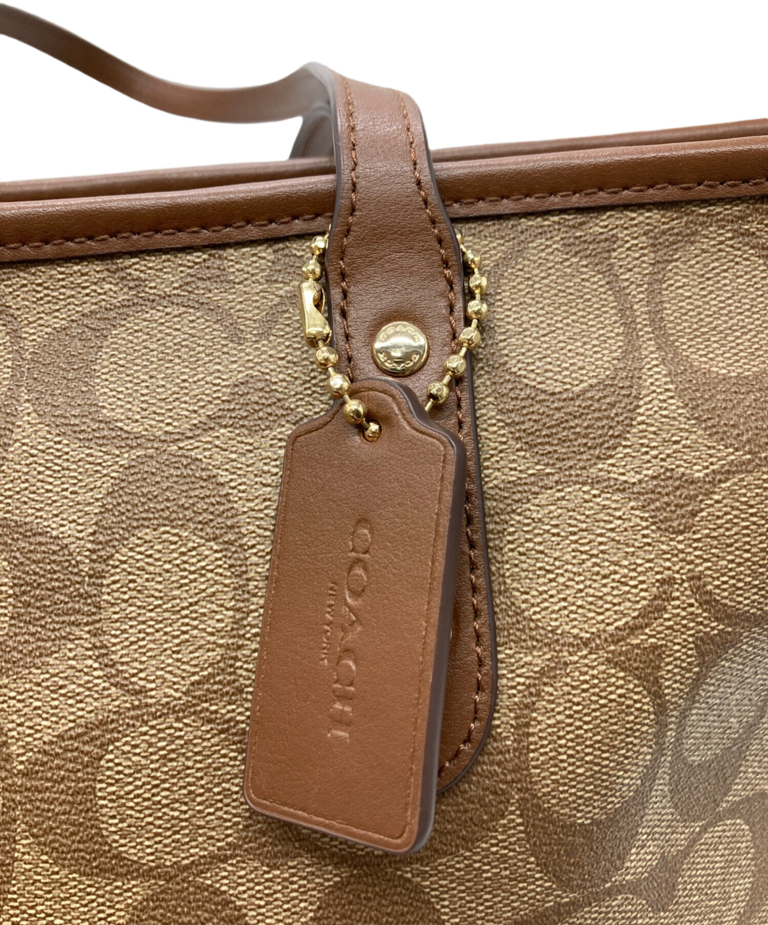 中古・古着通販】COACH (コーチ) トートバッグ ベージュ｜ブランド
