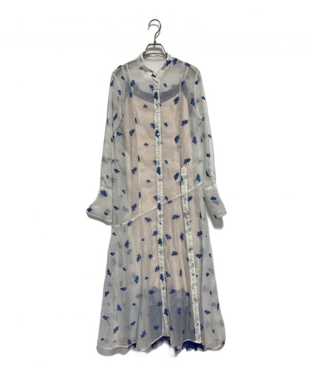 中古・古着通販】Ameri (アメリ) DOT FLOWER VEIL DRESS ホワイト