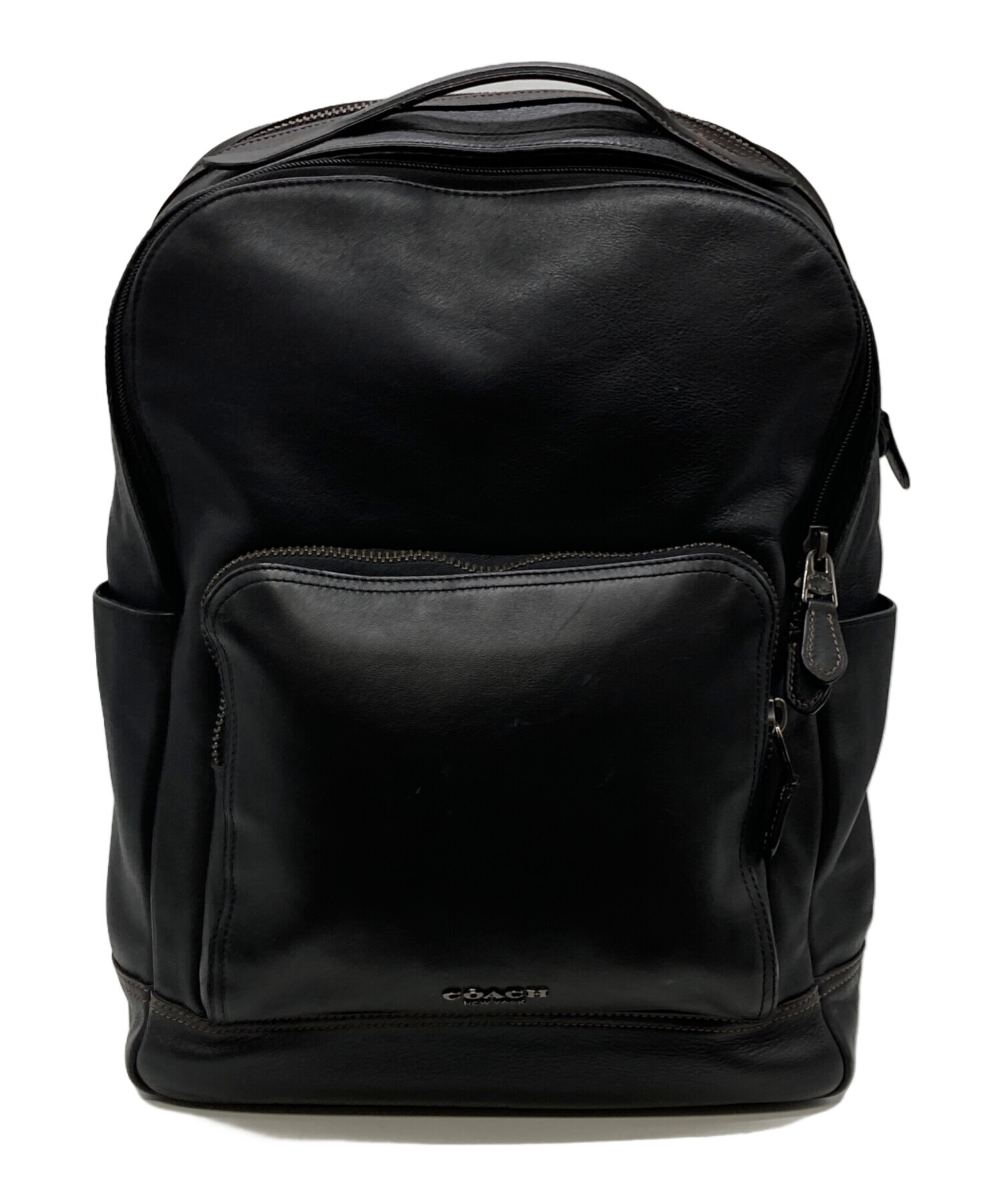 【未使用品】COACH ブラック レザー バックパック　⭐︎ 中古・古着通販】COACH (コーチ) リュック ブラック｜ブランド・古着