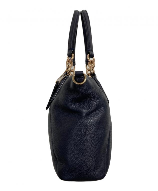 COACH 2WAY ハンドバッグ ネイビー 中古・古着通販】COACH (コーチ) 2WAYバッグ ネイビー｜ブランド・古着