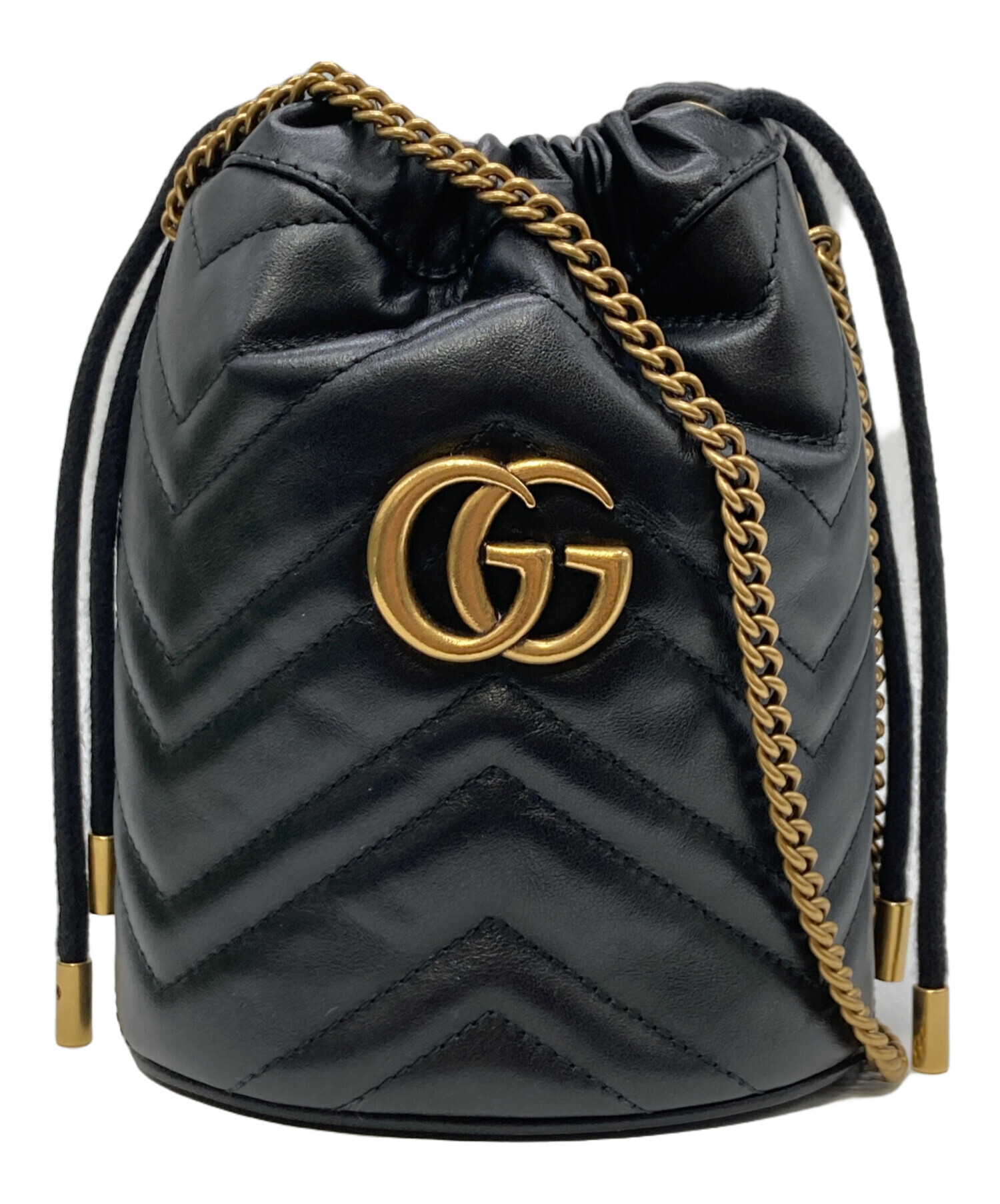 GUCCI GG Marmont バケットバッグ ブラック GG Marmont small bucket