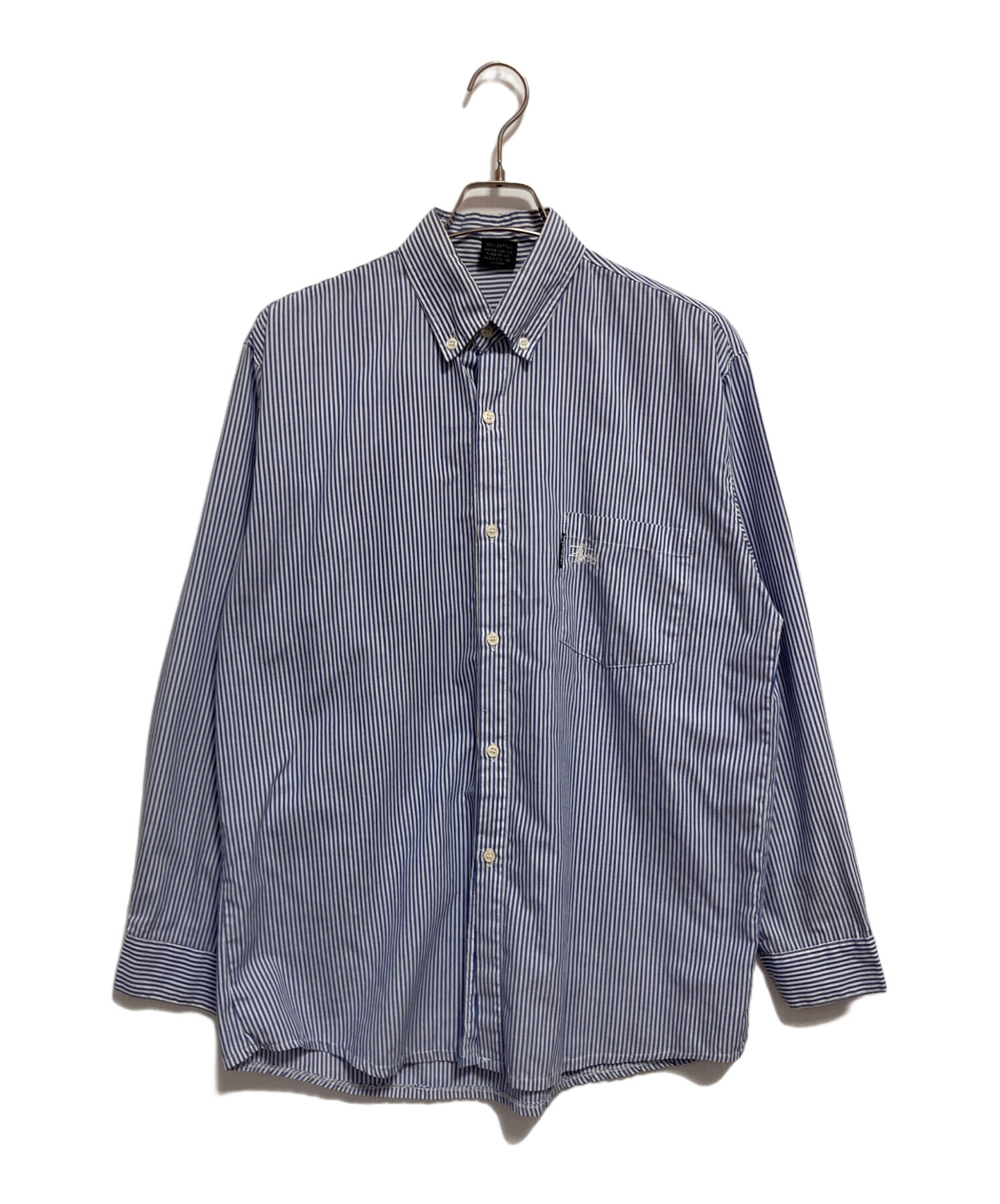 中古・古着通販】stussy (ステューシー) ストライプシャツ ブルー