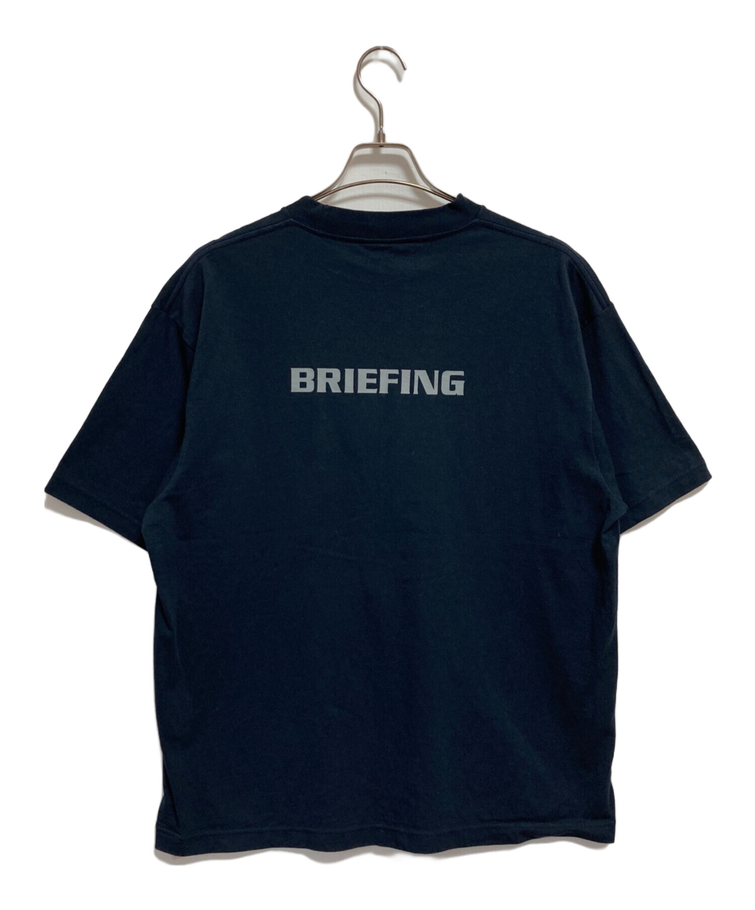 BRIEFING ブリーフィング　ネイビーでヒドゥンロゴの半袖ボタンダウンシャツ 中古・古着通販】BRIEFING (ブリーフィング) ロゴプリントTシャツ