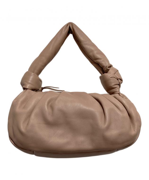 miu miu ギャザー ハンドバッグ ベージュ 中古・古着通販】MIU MIU (ミュウミュウ) ギャザーハンドバッグ ピンク