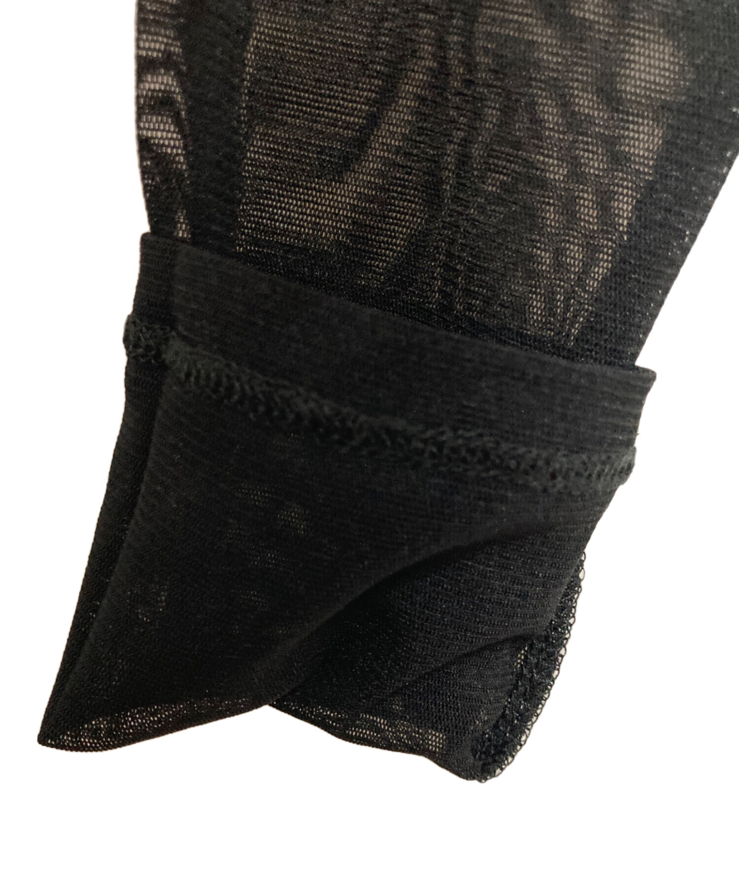 中古・古着通販】anuke (アンヌーク) 2way Sheer Tops ブラック サイズ