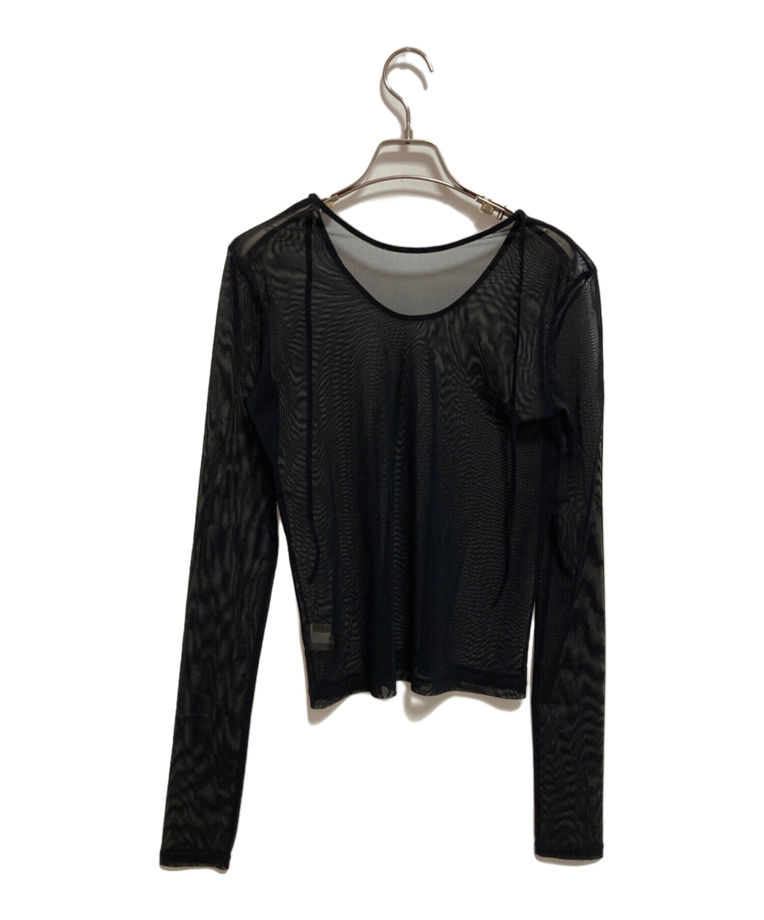 中古・古着通販】anuke (アンヌーク) 2way Sheer Tops ブラック サイズ