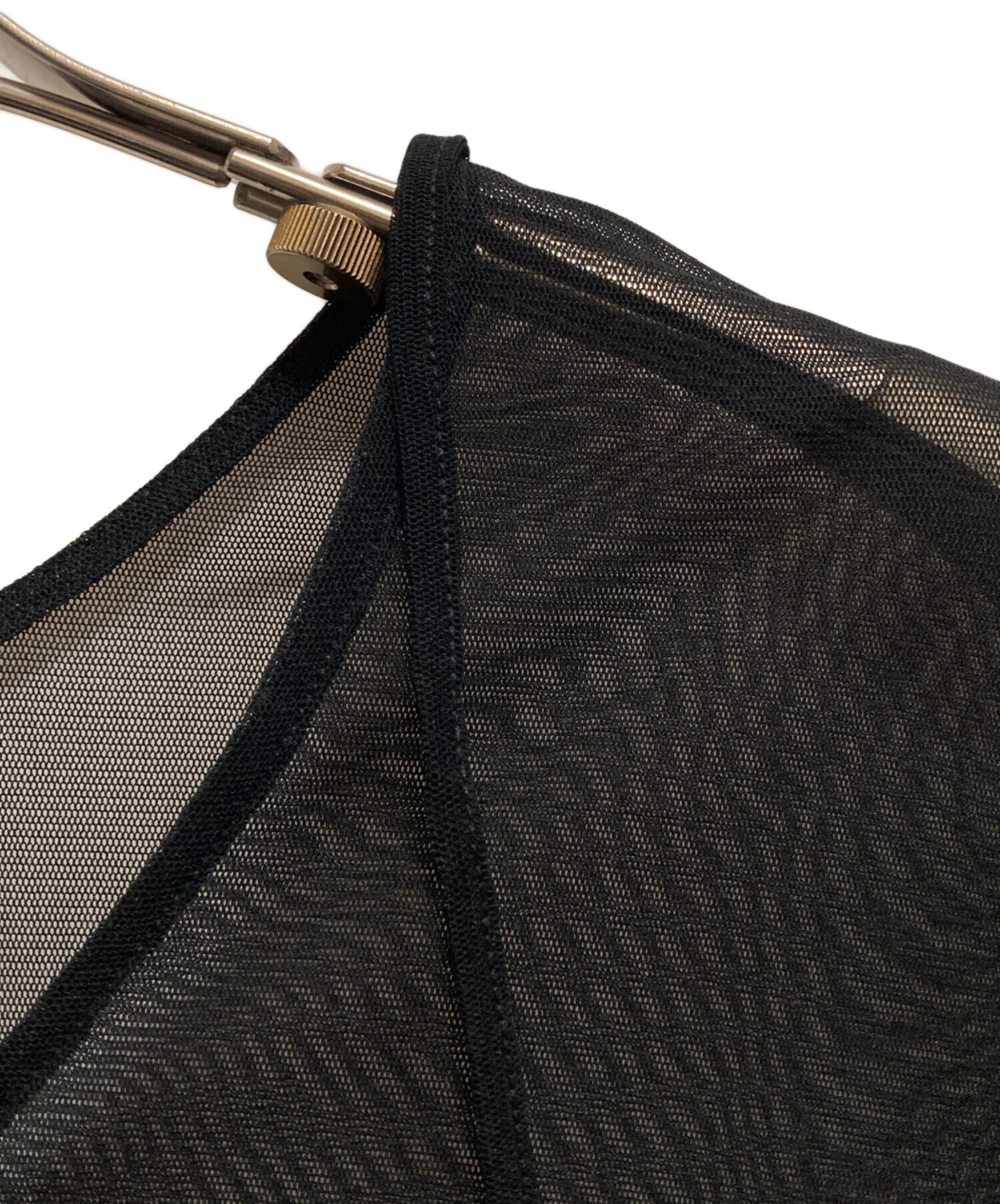 中古・古着通販】anuke (アンヌーク) 2way Sheer Tops ブラック サイズ