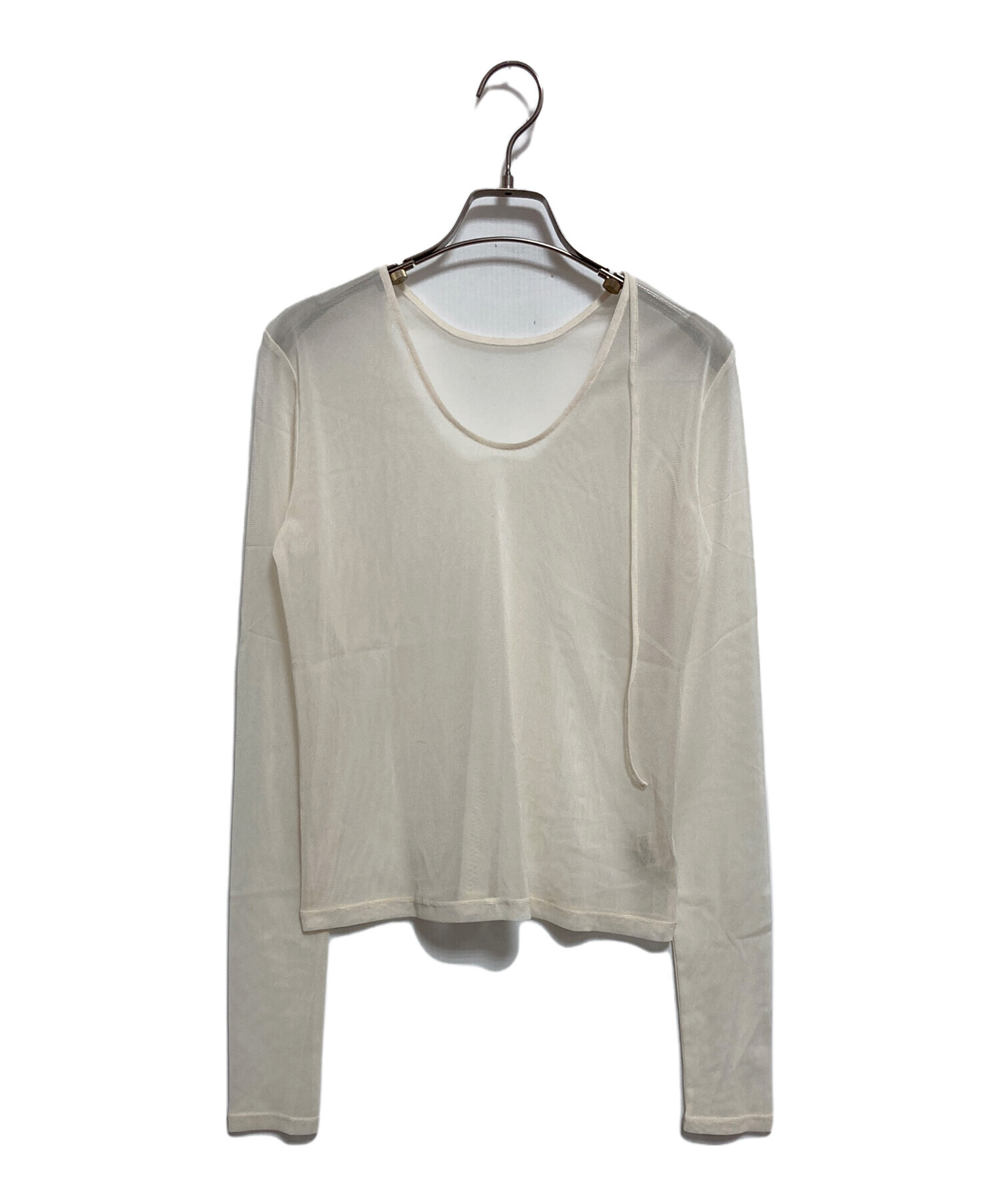 中古・古着通販】anuke (アンヌーク) 2way Sheer Tops アイボリー