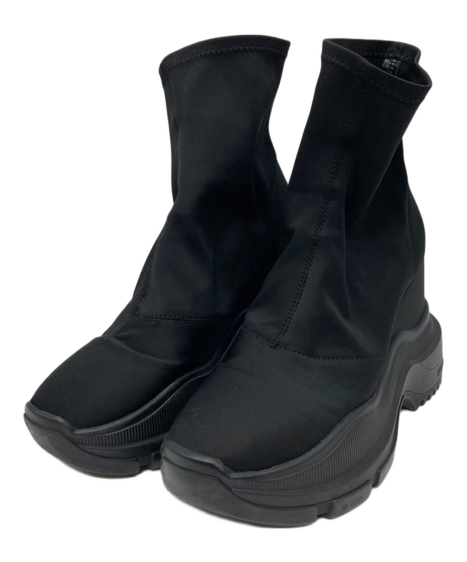 中古・古着通販】YELLO (イエロ) DOUBLE SNEAKER SHORT BOOTS ブラック
