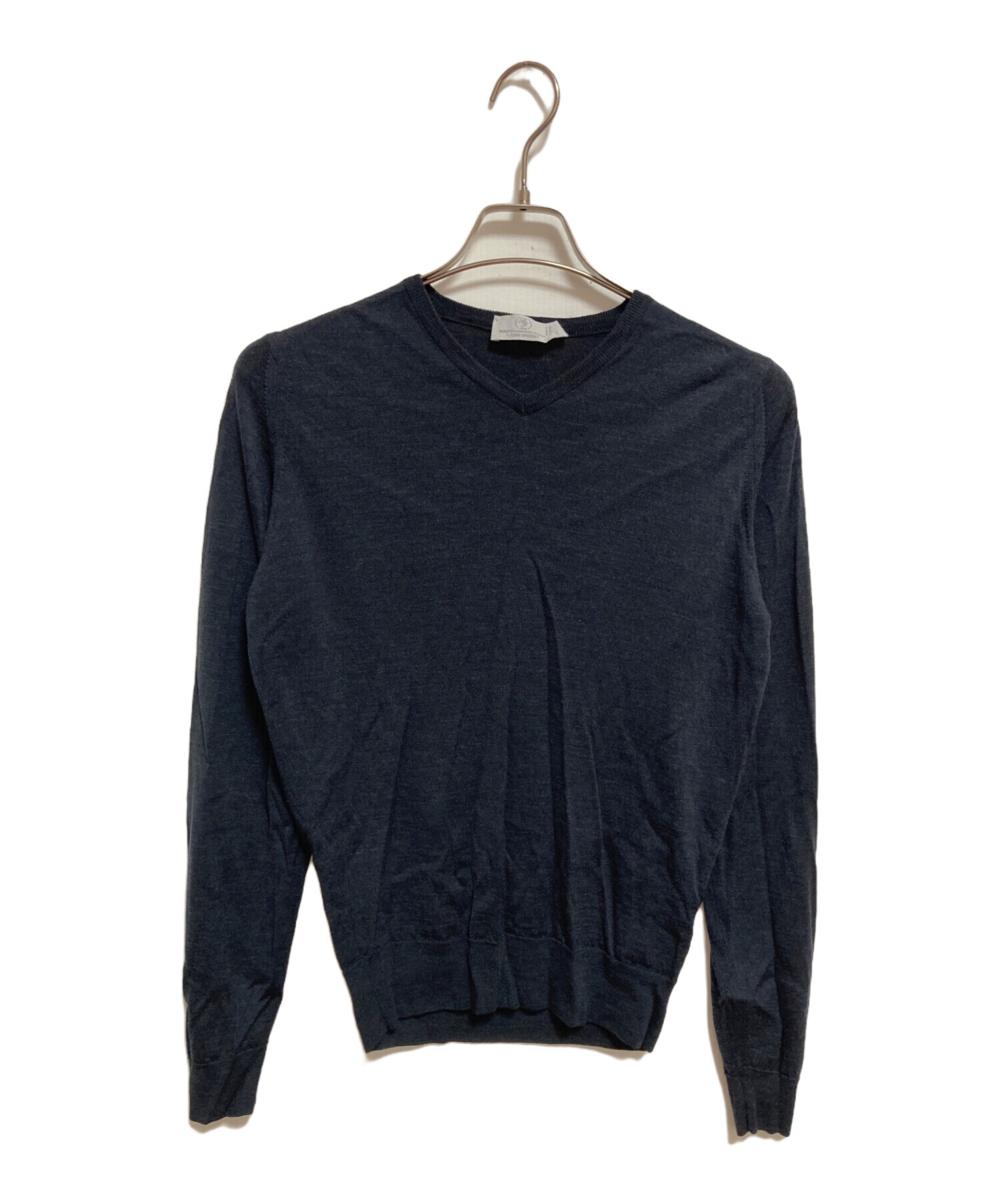 【加古川店】 中古 JOHN SMEDLEY | ジョンスメドレー ニット ネイビー サイズ：S 【102】 中古・古着通販】JOHN SMEDLEY (ジョンスメドレー) Vネックニット