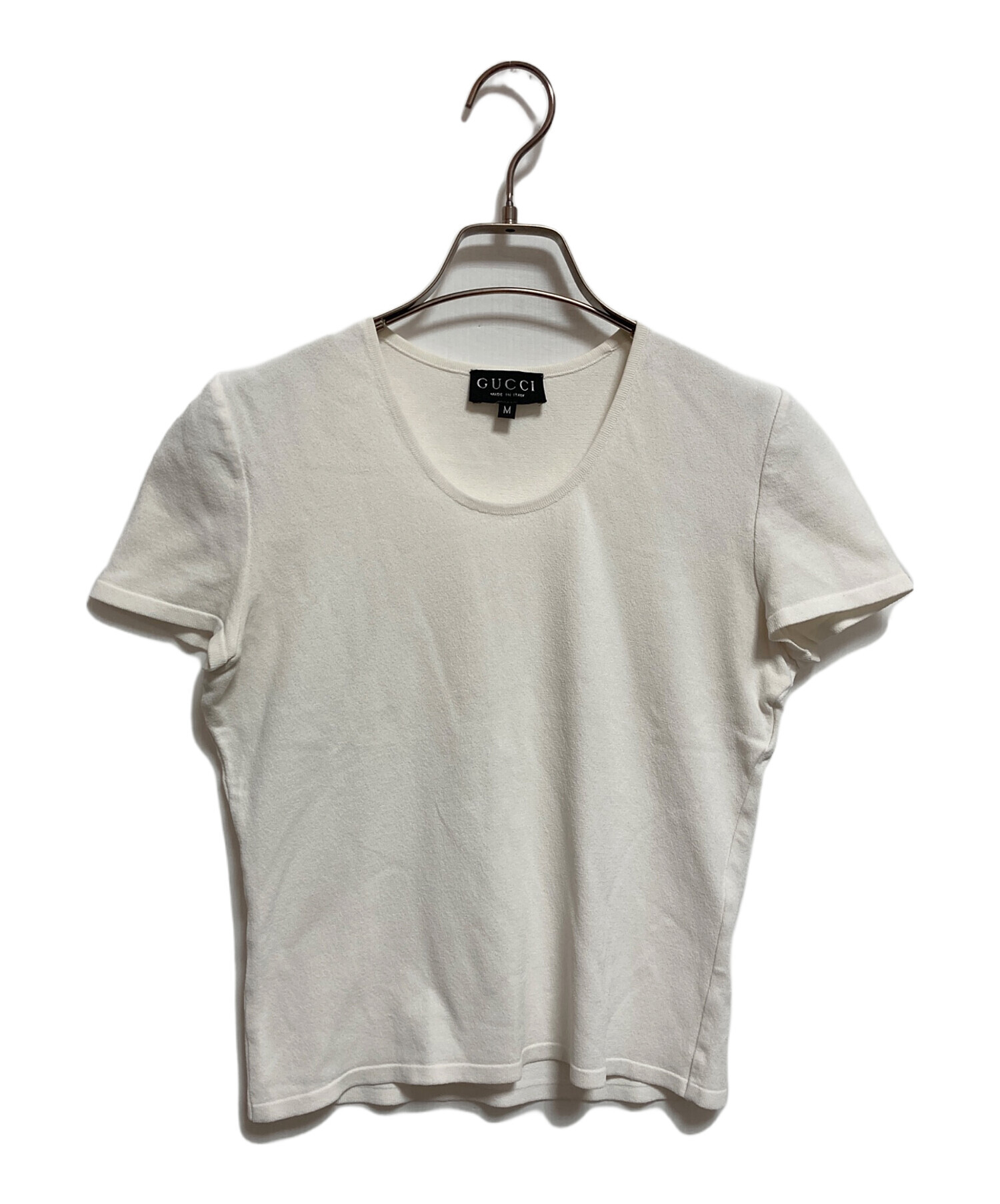 【美品】GUCCI 半袖Tシャツ／Mサイズ 中古・古着通販】GUCCI (グッチ) 半袖カットソー ホワイト サイズ:M