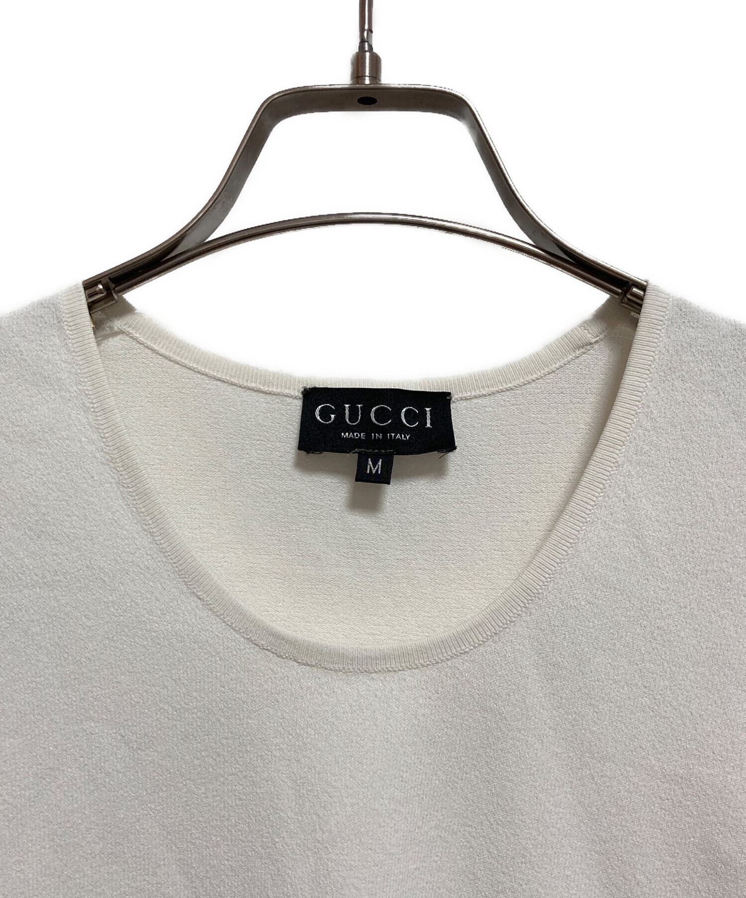中古・古着通販】GUCCI (グッチ) 半袖カットソー ホワイト サイズ:M