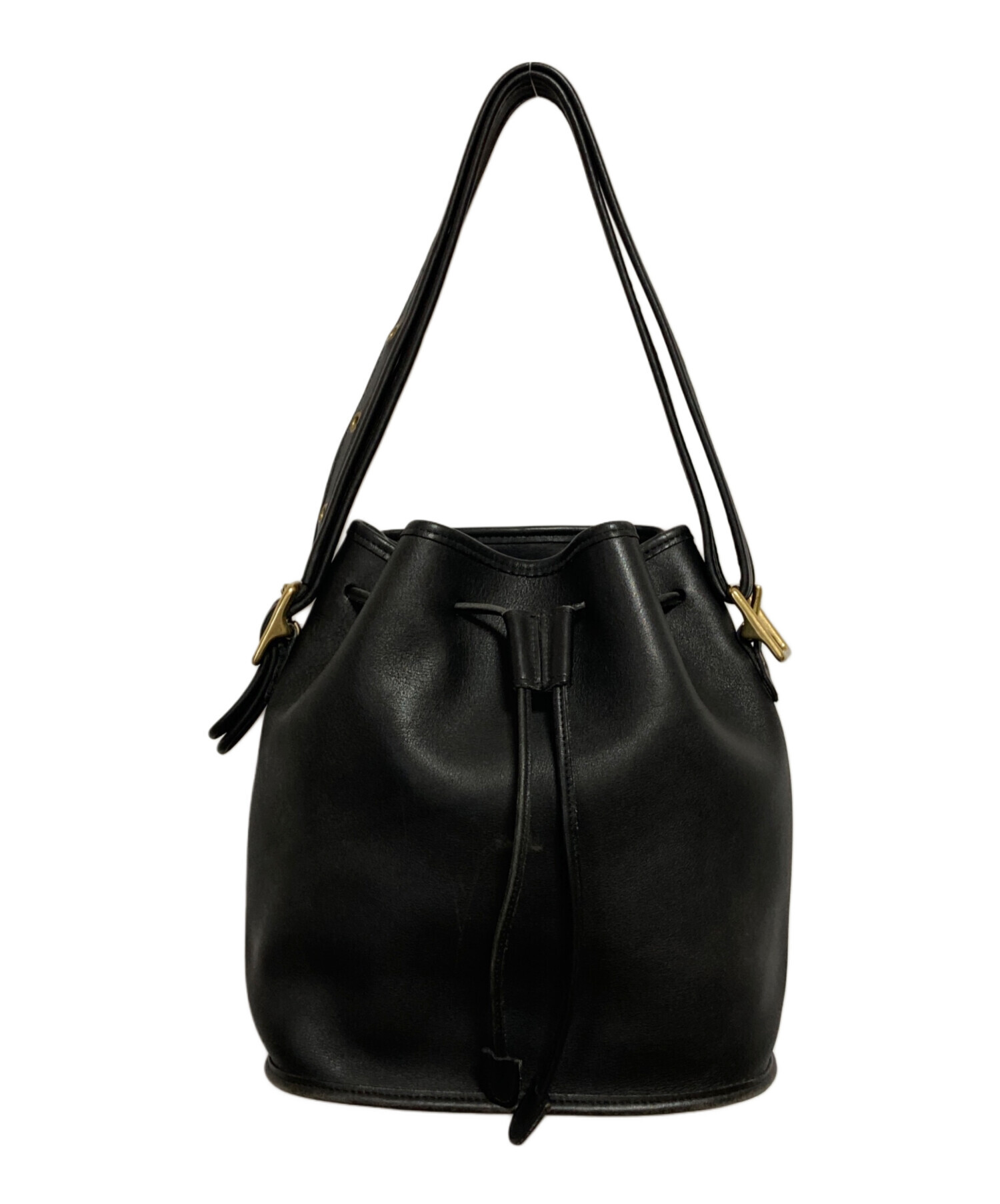 中古・古着通販】COACH (コーチ) 巾着ショルダーバッグ ブラック