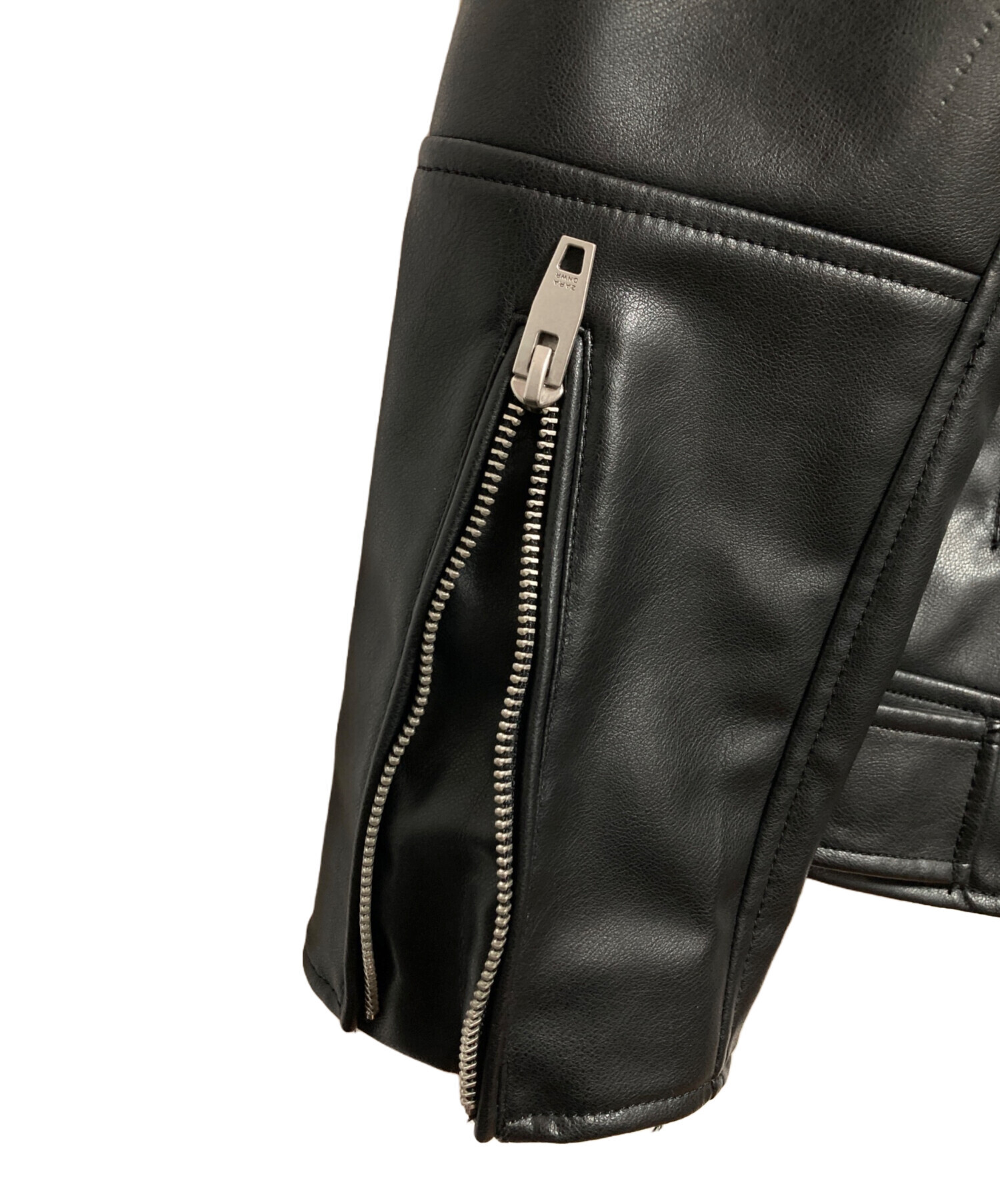 中古・古着通販】ZARA (ザラ) ダブルライダースジャケット ブラック