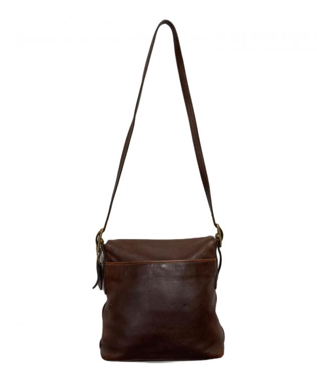 中古・古着通販】COACH (コーチ) レザーショルダーバッグ ブラウン