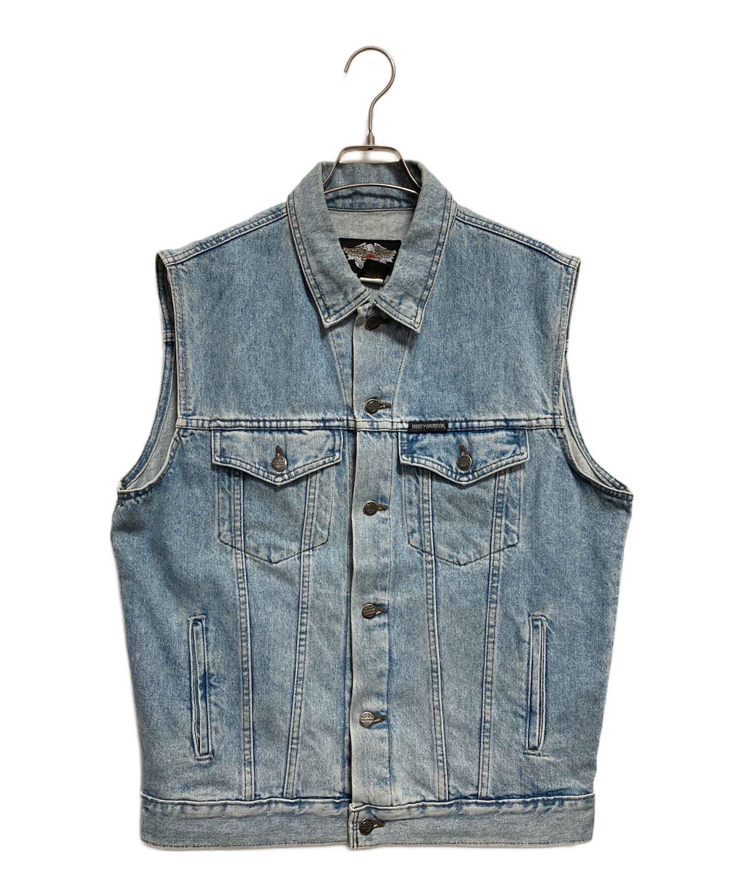 Harley-Davidson デニムベスト Lサイズ 中古・古着通販】HARLEY-DAVIDSON (ハーレーダビッドソン) デニム