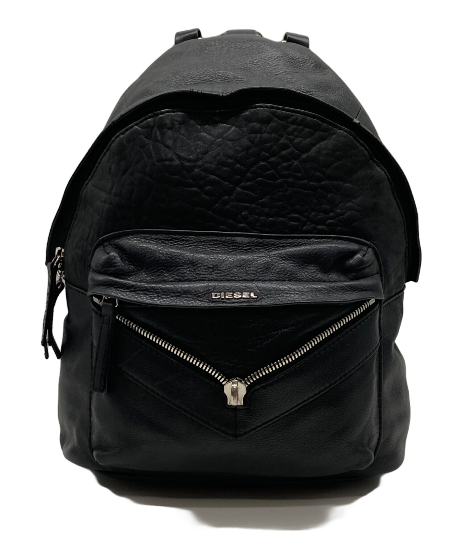 中古・古着通販】DIESEL (ディーゼル) レザーリュック ブラック