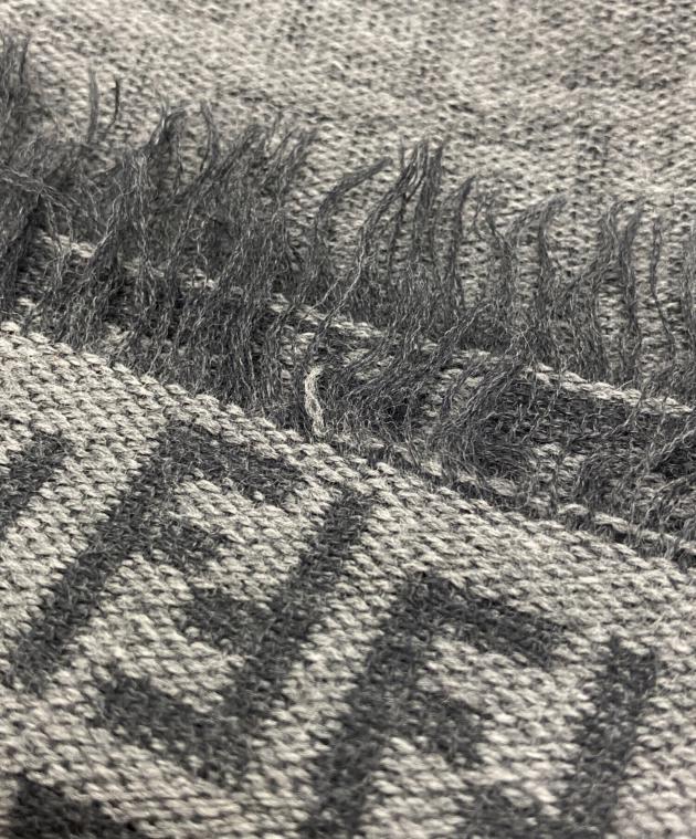 中古・古着通販】FENDI (フェンディ) ズッカ柄ウールマフラー グレー