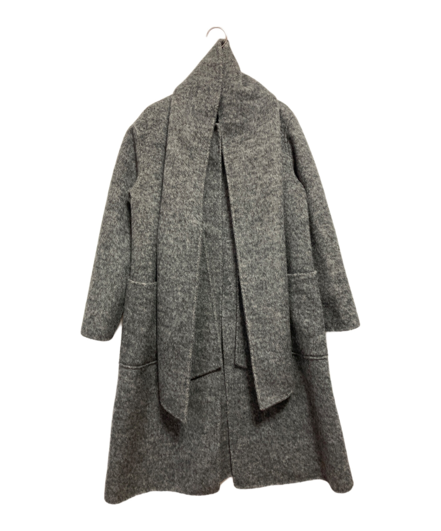 中古・古着通販】JENNE (ジェンヌ) リバーウールシルクコート グレー