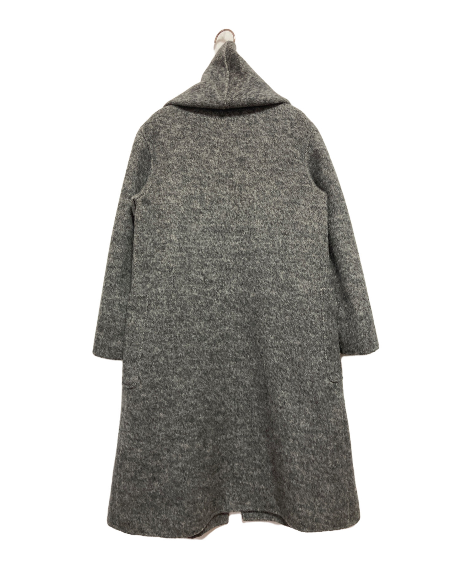 中古・古着通販】JENNE (ジェンヌ) リバーウールシルクコート グレー