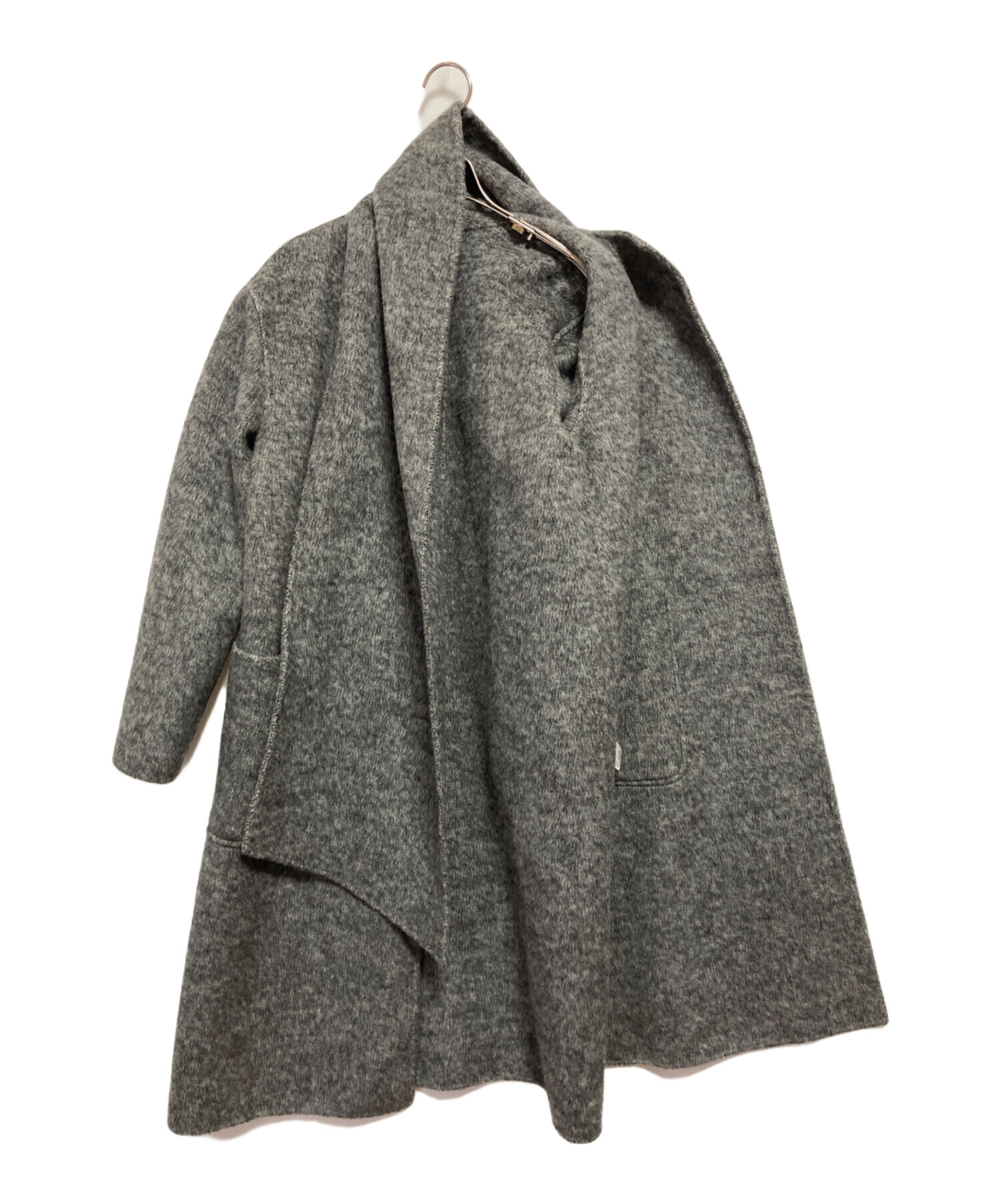 中古・古着通販】JENNE (ジェンヌ) リバーウールシルクコート グレー