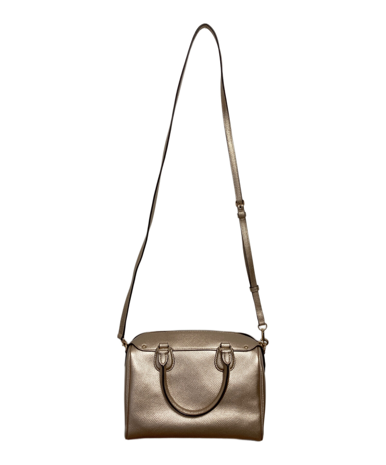 中古・古着通販】COACH (コーチ) 2WAYミニボストンバッグ ゴールド