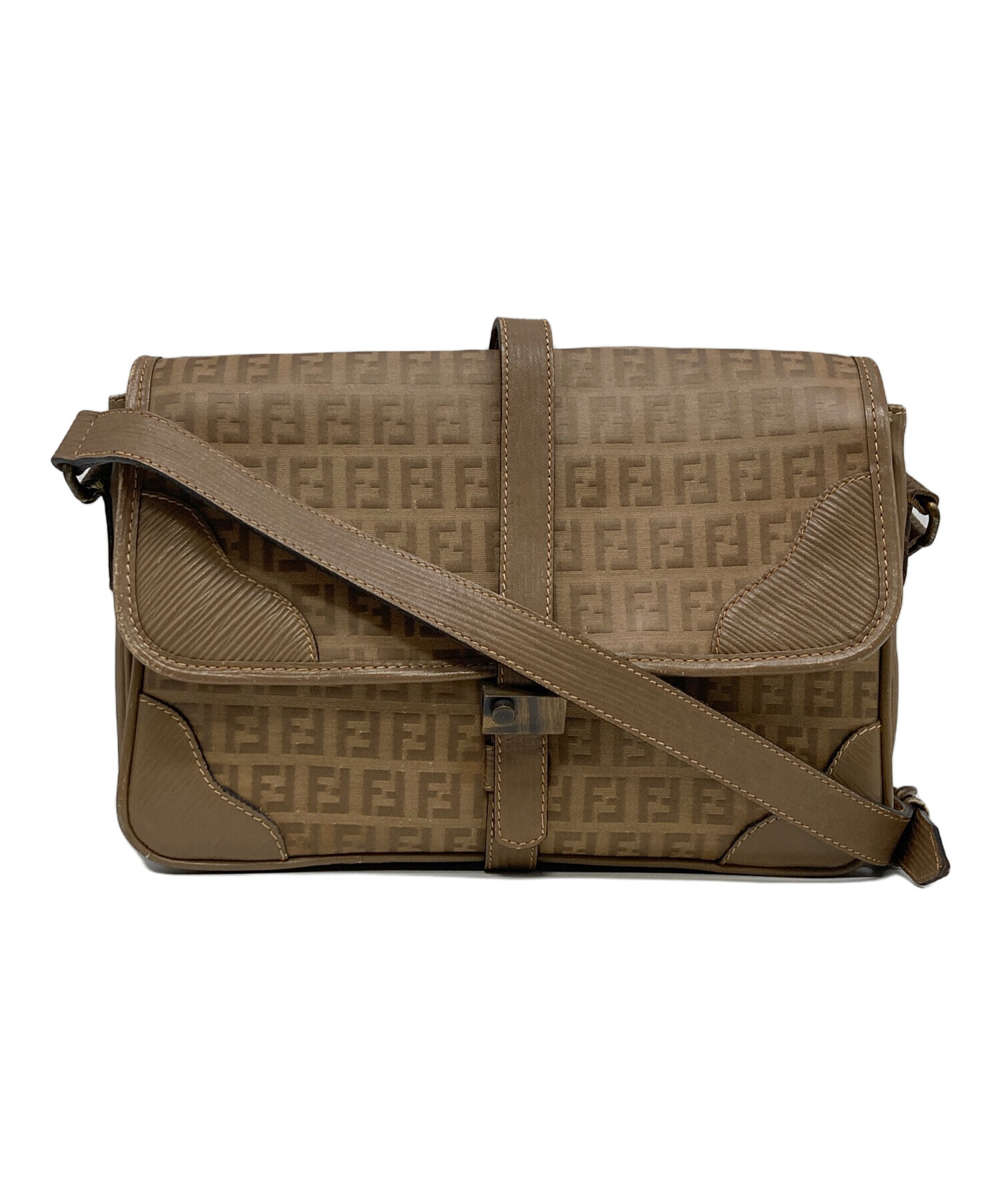 ズッキーノ柄 FENDY フェンディ メンズ レザーグラブ 手袋 保存袋付き 中古・古着通販】FENDI (フェンディ) ズッキーノ柄ショルダーバッグ