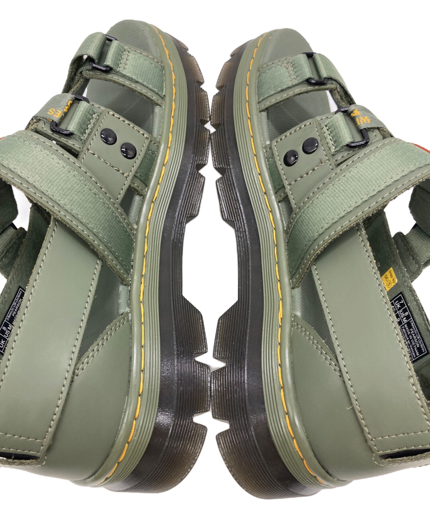Dr. Martens サンダル オリーブ メンズ 中古・古着通販】Dr.Martens (ドクターマーチン) ベルクロサンダル