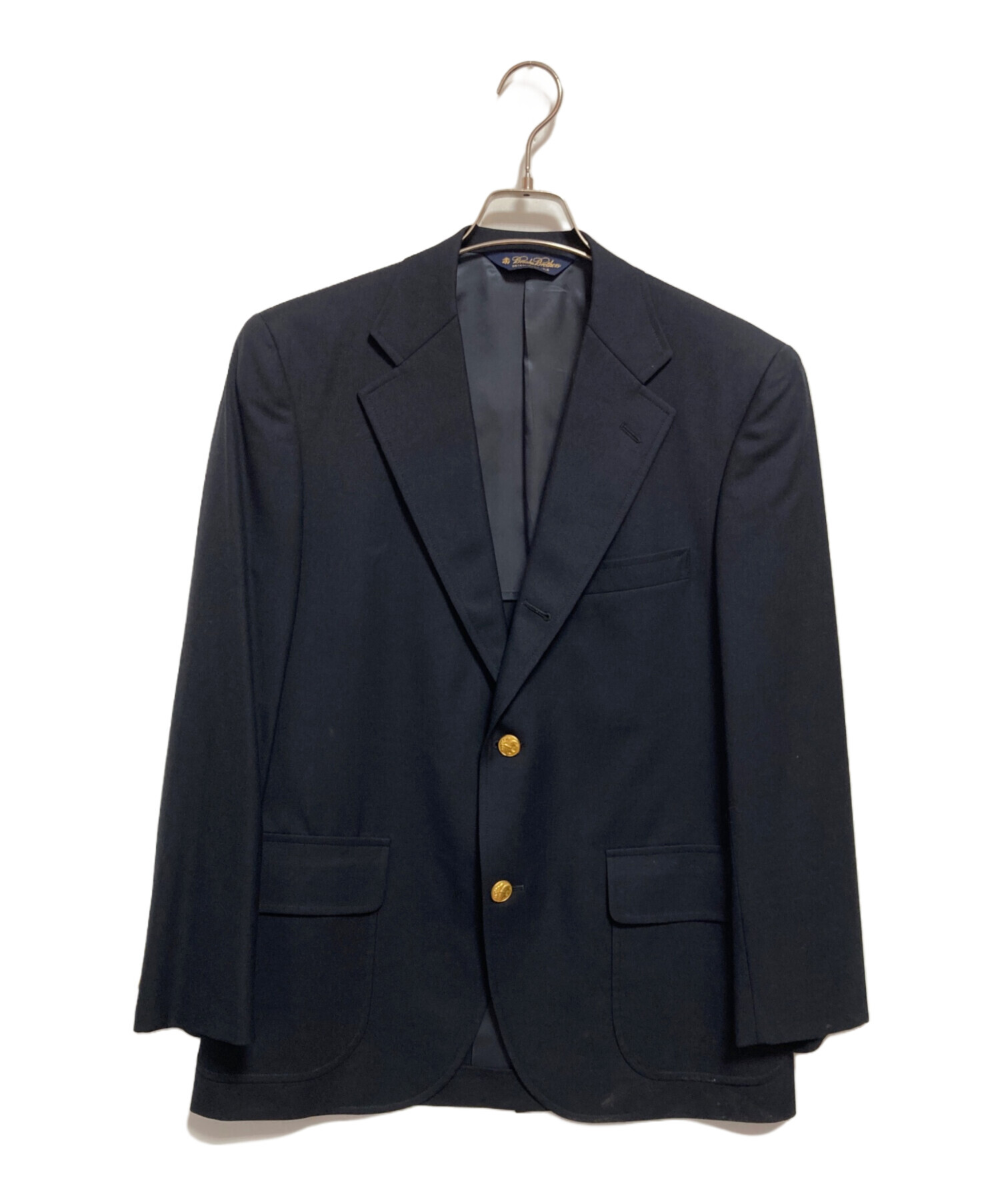 ☆超美品　ブルックブラーザーズ　ブレザー　カシミヤ100%　濃紺色　38SHT 中古・古着通販】BROOKS BROTHERS (ブルックスブラザーズ) 3B金ボタン