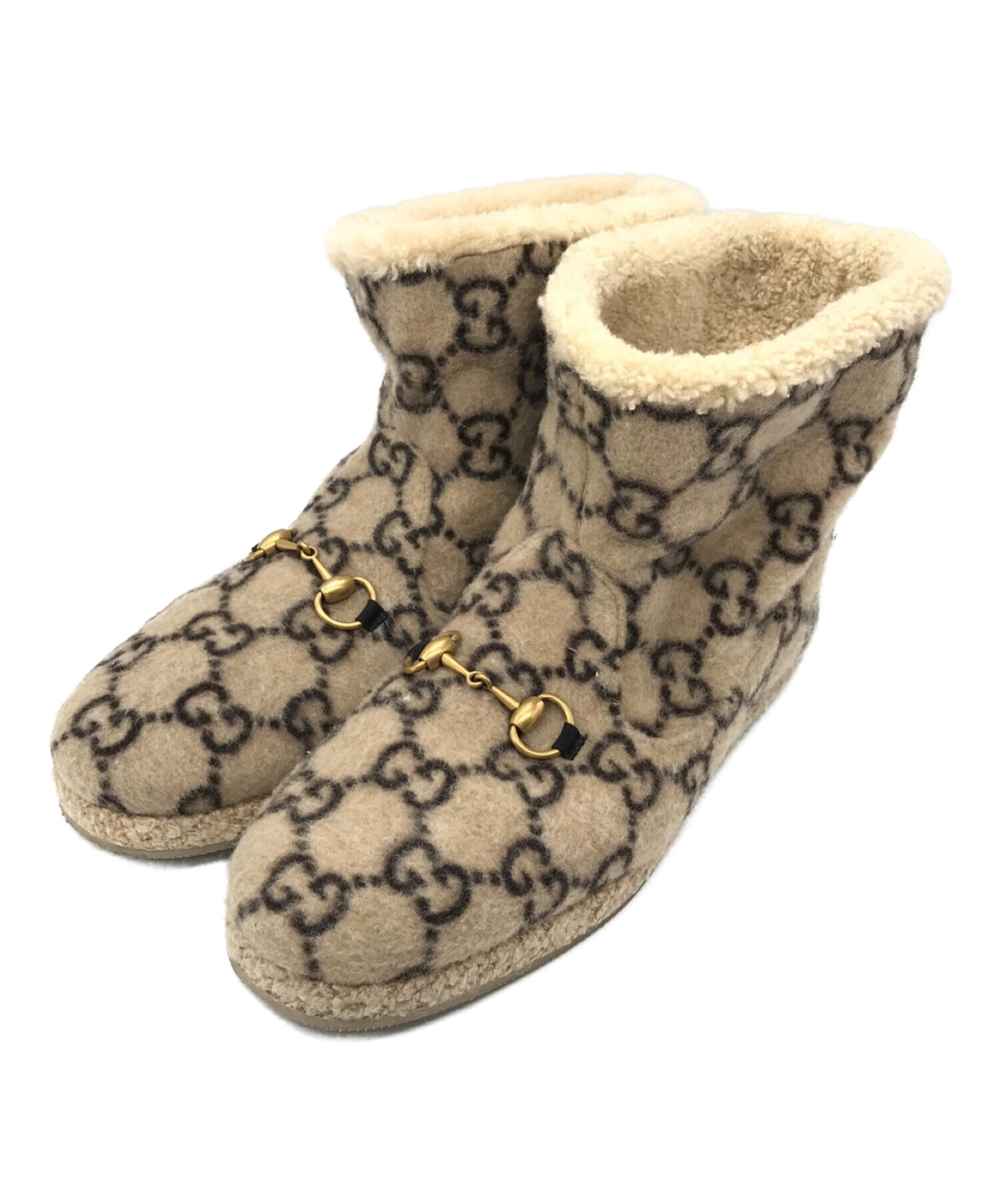 中古・古着通販】GUCCI (グッチ) ホースビットムートショートブーツ