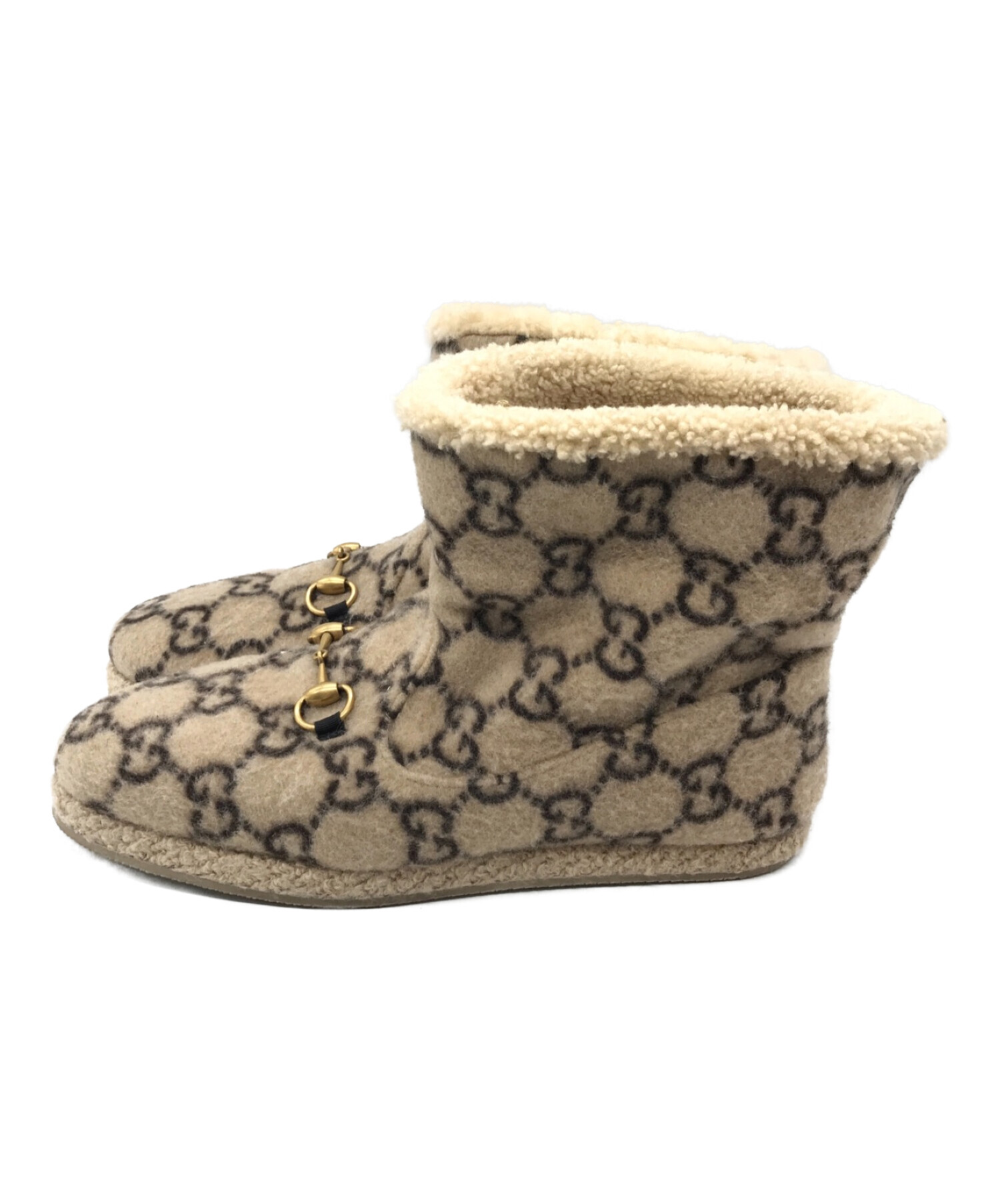 中古・古着通販】GUCCI (グッチ) ホースビットムートショートブーツ