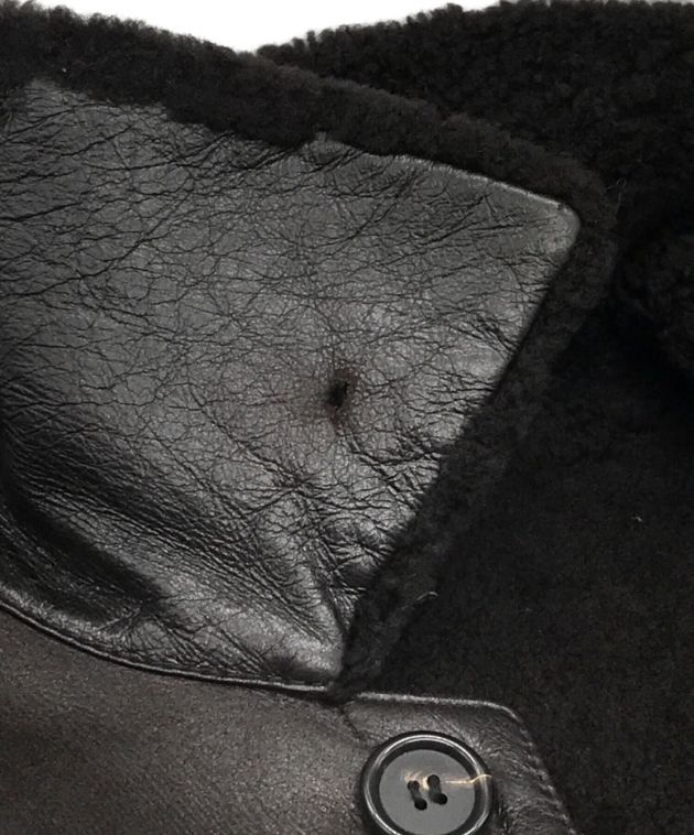 中古・古着通販】PRADA (プラダ) ムートンコート ブラック サイズ:46