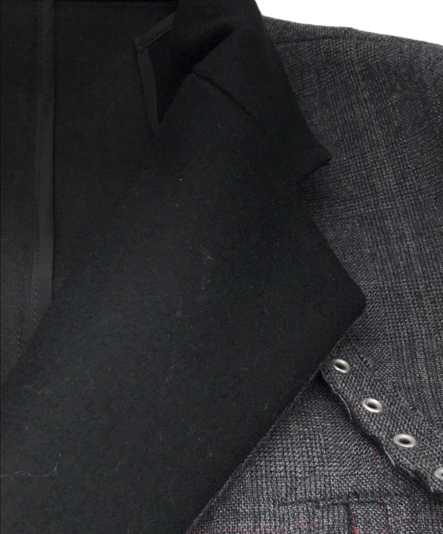 中古・古着通販】sacai (サカイ) CHECK BONDING JACKET ブラック