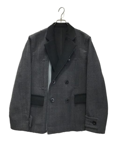 中古・古着通販】sacai (サカイ) CHECK BONDING JACKET ブラック