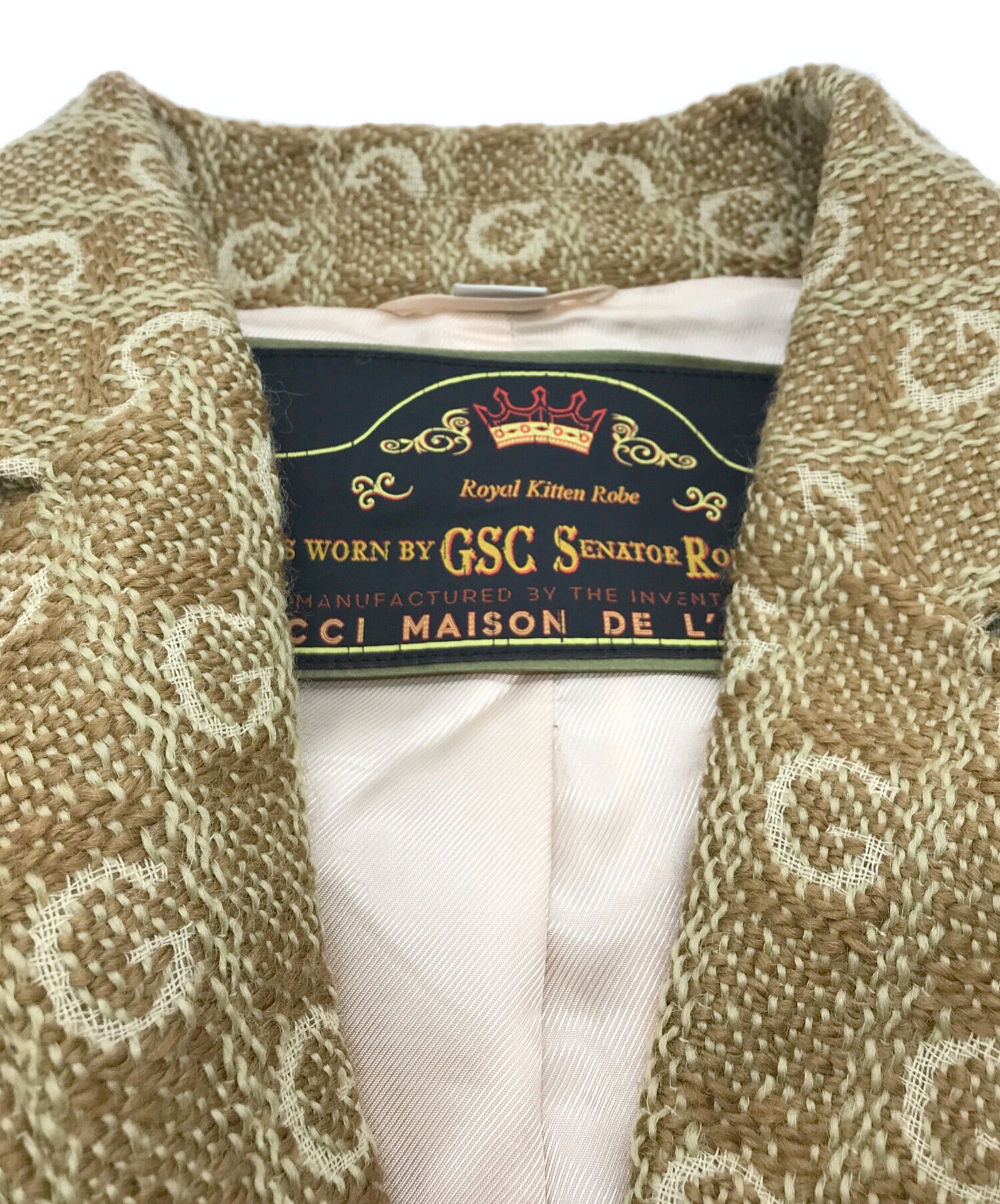 中古・古着通販】GUCCI (グッチ) チェスターコート ベージュ サイズ:54