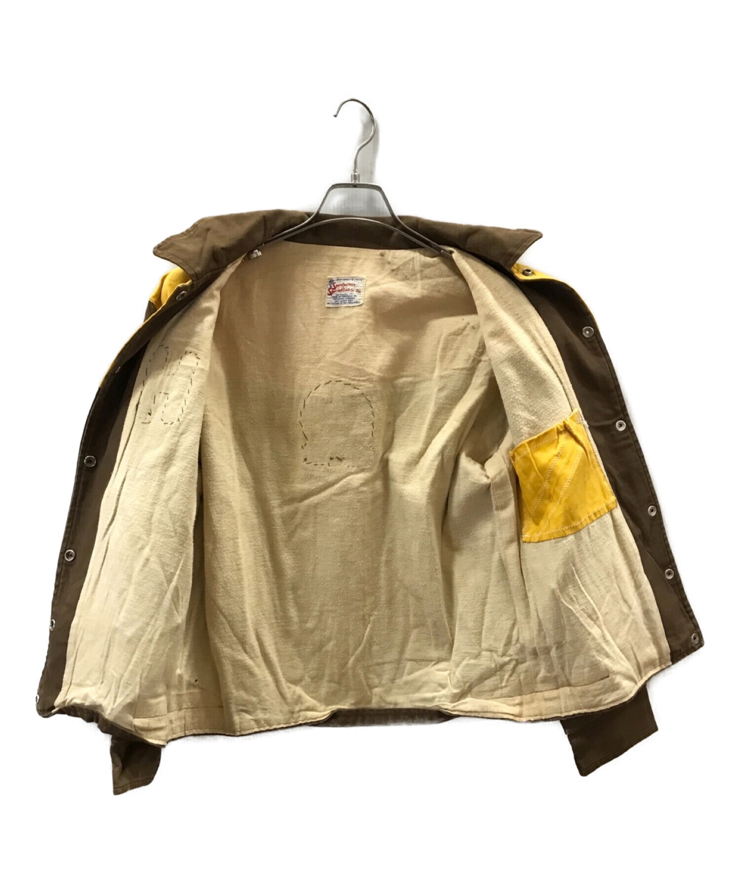 21aw BOWWOW × RECOGNIZE スタジャン ツイード L 茶 中古・古着通販】sports wear (スポーツウェア) コットンスタジャン