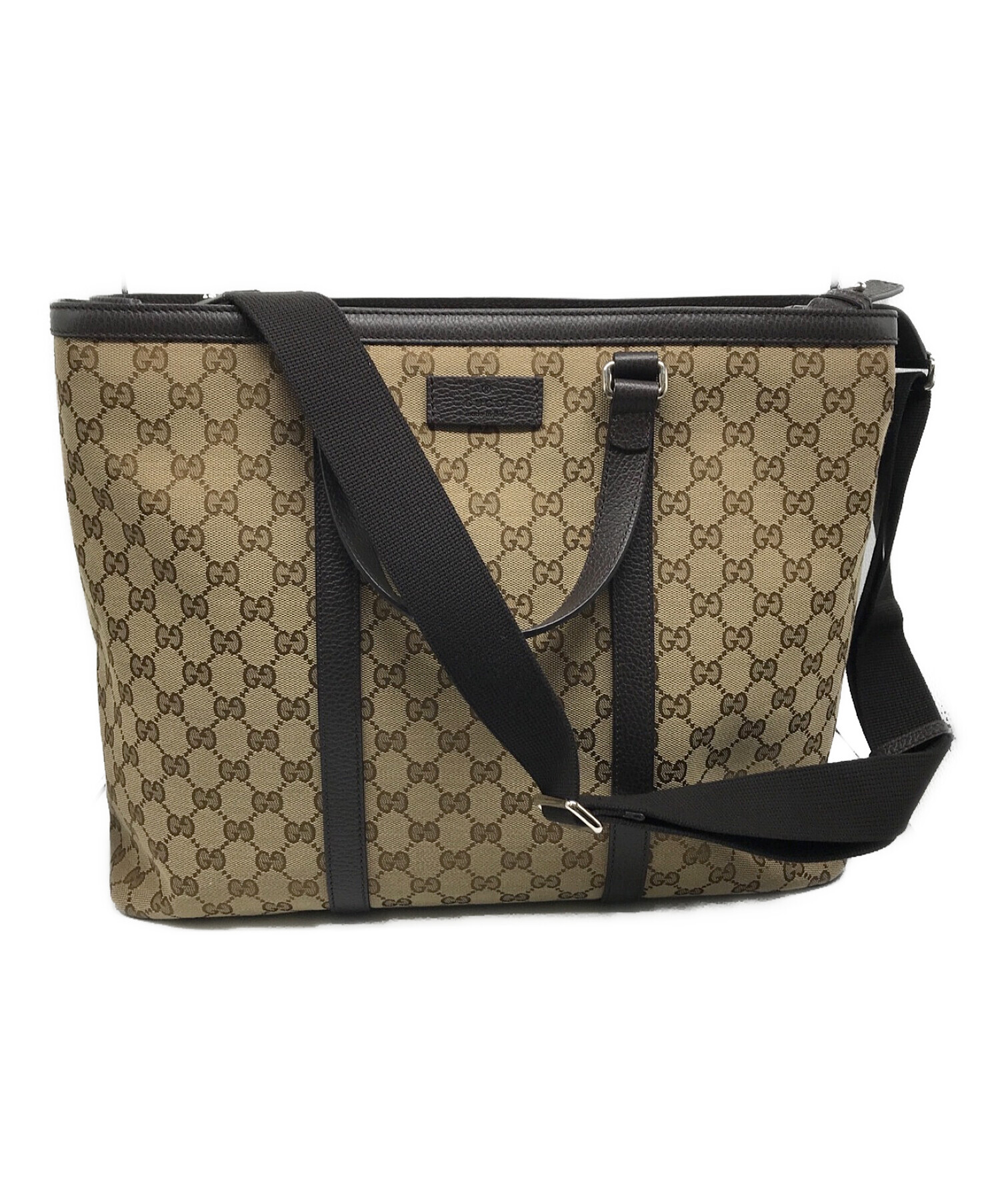 中古・古着通販】GUCCI (グッチ) GGキャンバス 2WAYレザートートバッグ 
