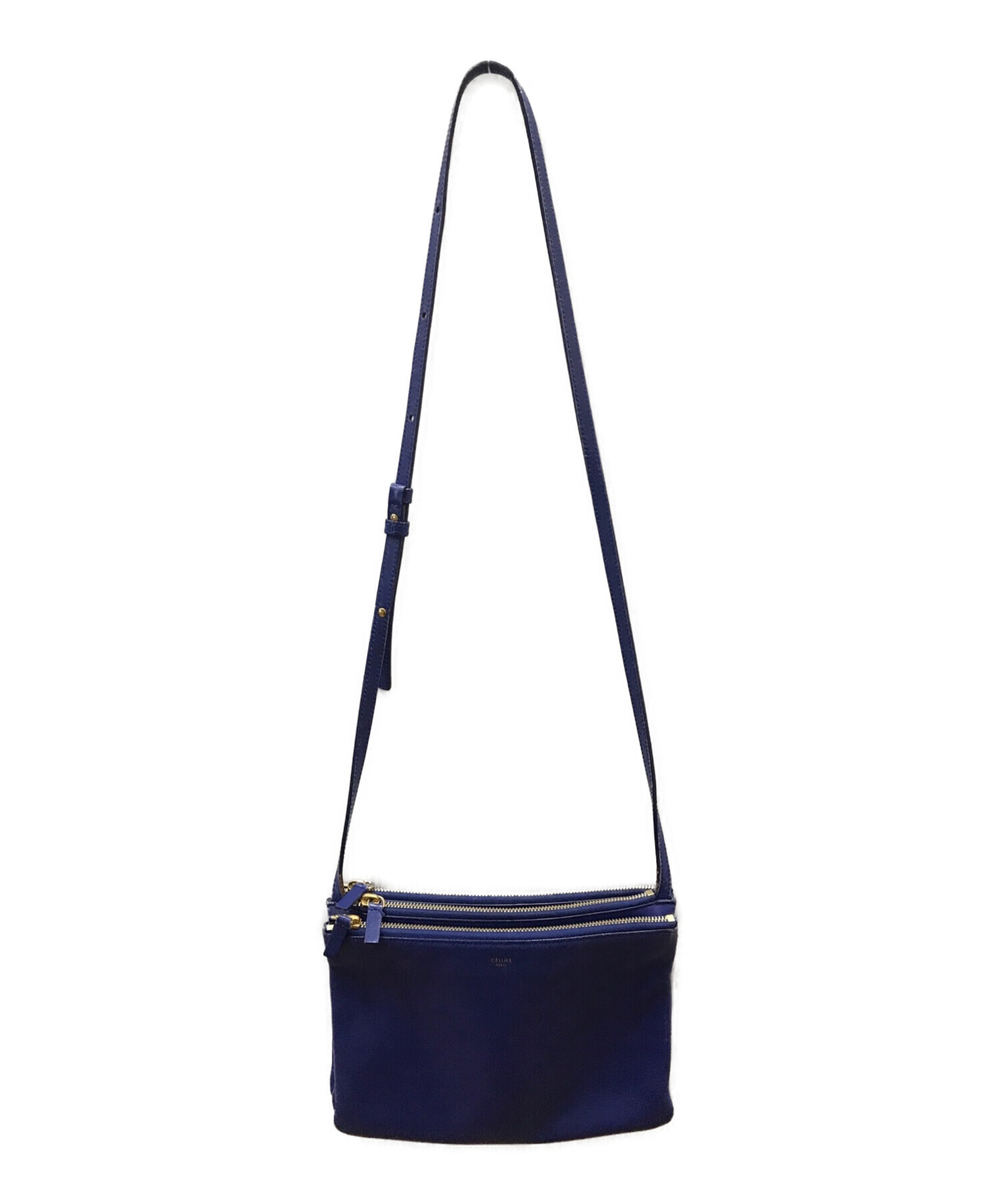 セリーヌ　トリオラージ　ショルダーバック セリーヌ CELINE トリオ ラージ ショルダーバッグ レッド セリーヌ