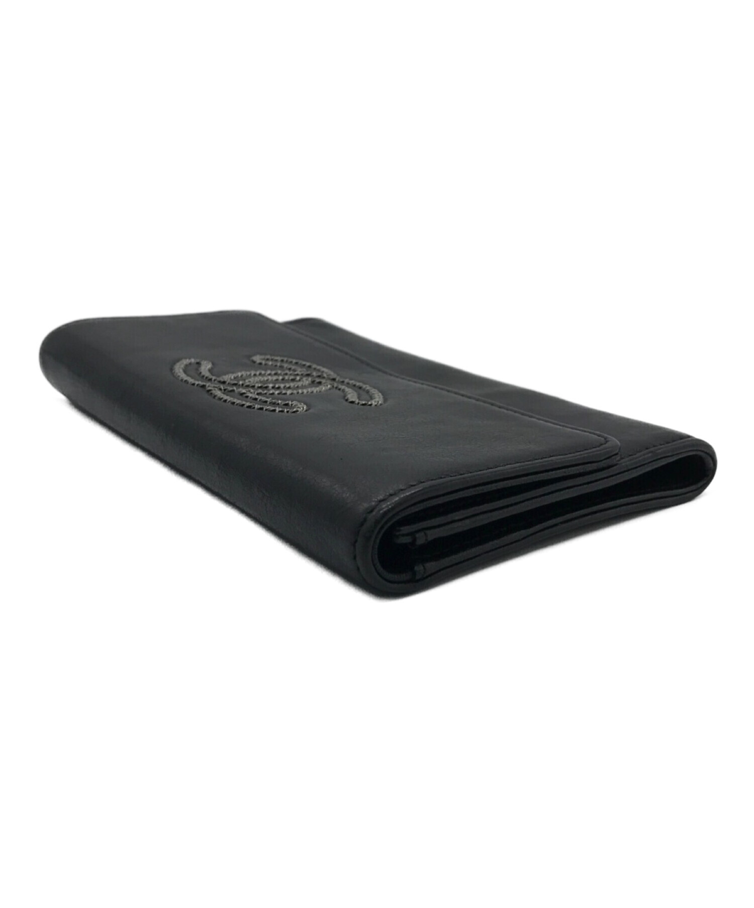 美品 CHANEL フェイクレザー クロコ型押し ココマーク ジャケット 38 美品 CHANEL フェイクレザー クロコ型押し ココマーク ジャケット 38