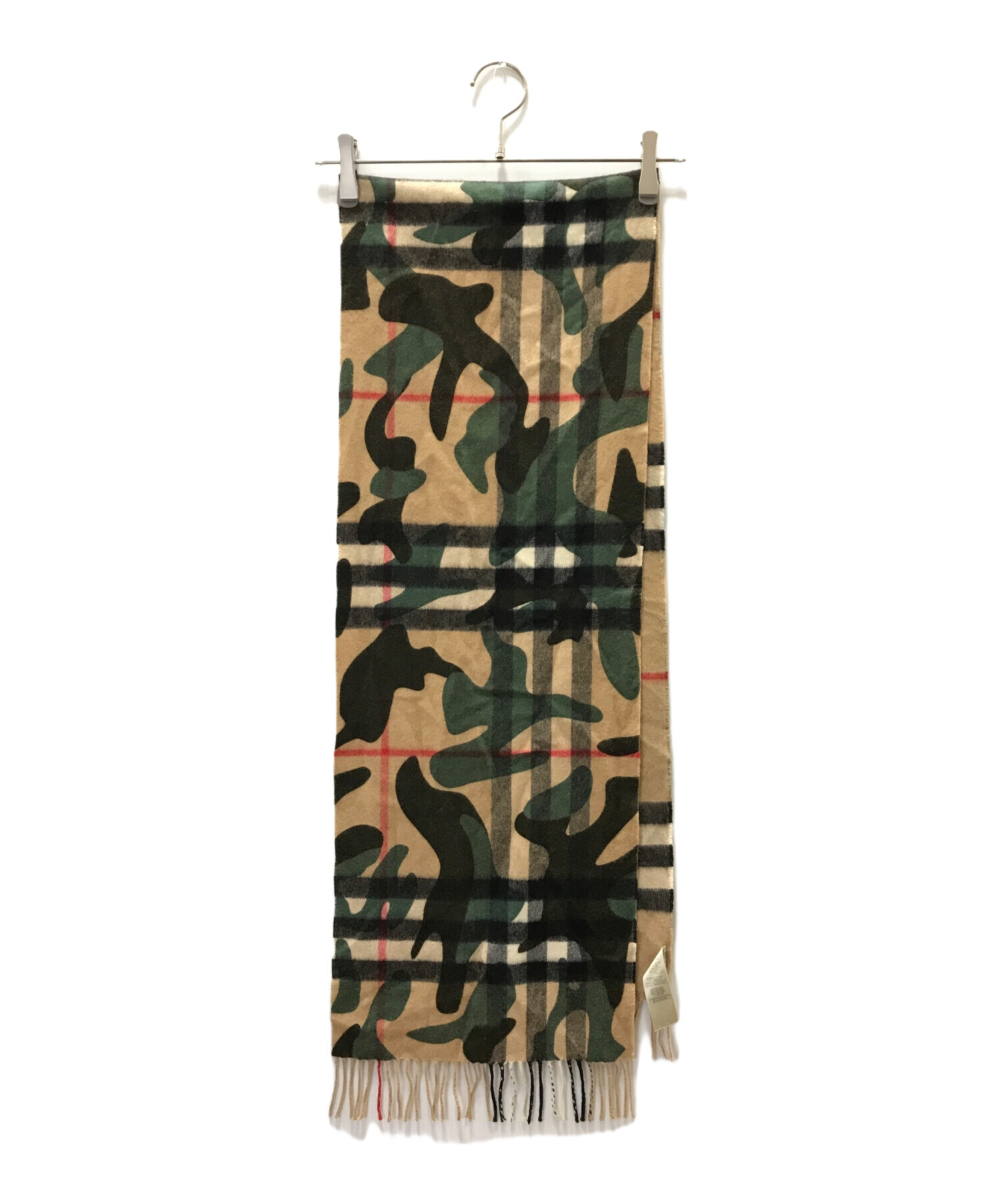 【美品】Burberrys カシミアマフラー　PURE CASHMERE カーキ 中古・古着通販】BURBERRY (バーバリー) カシミヤマフラー