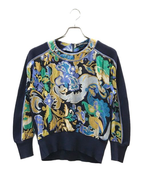 中古・古着通販】LEONARD (レオナール) シルクウールニット ネイビー