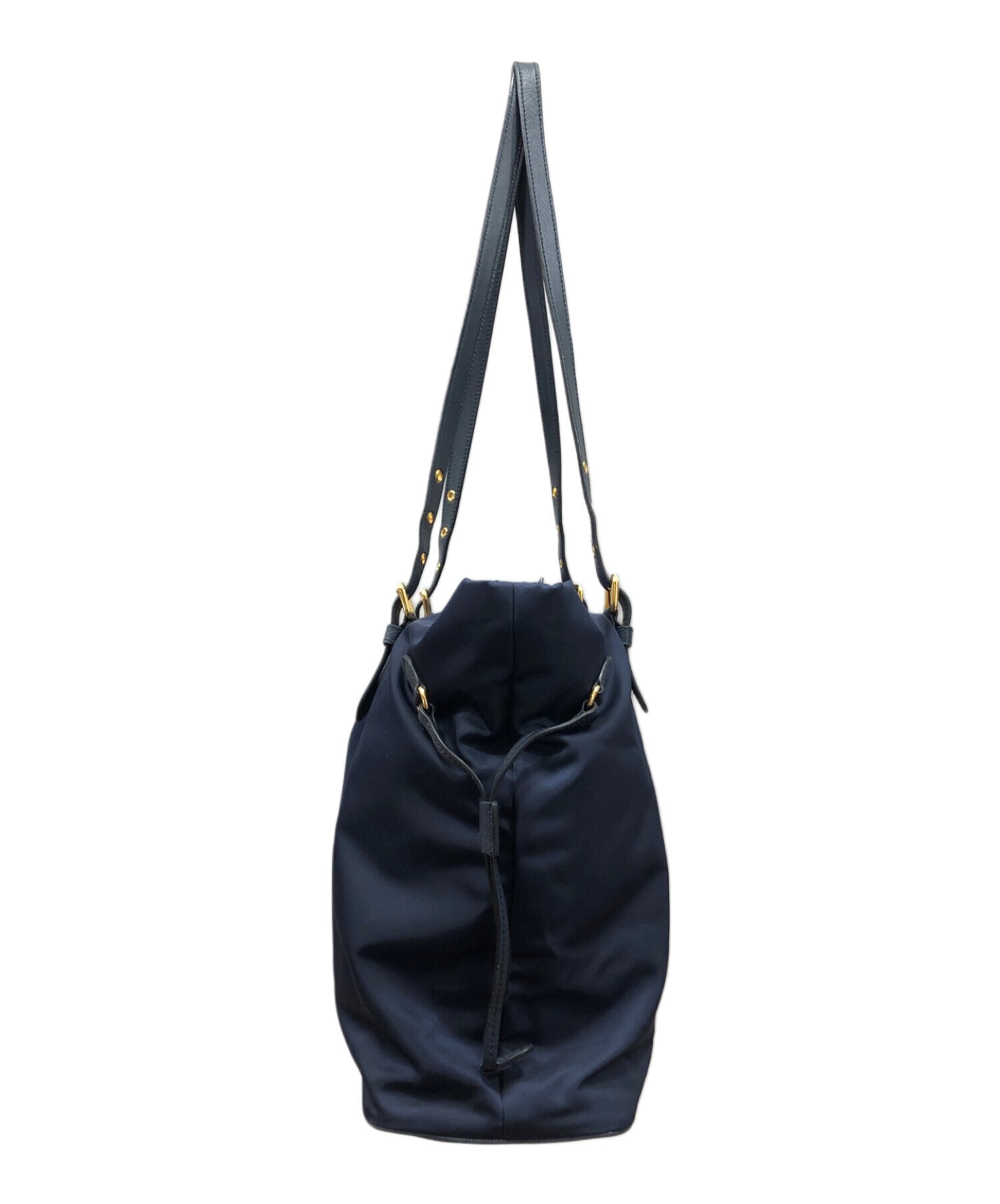 PRADA プラダ ナイロン ロゴプレート ハンドバッグ トートバッグ