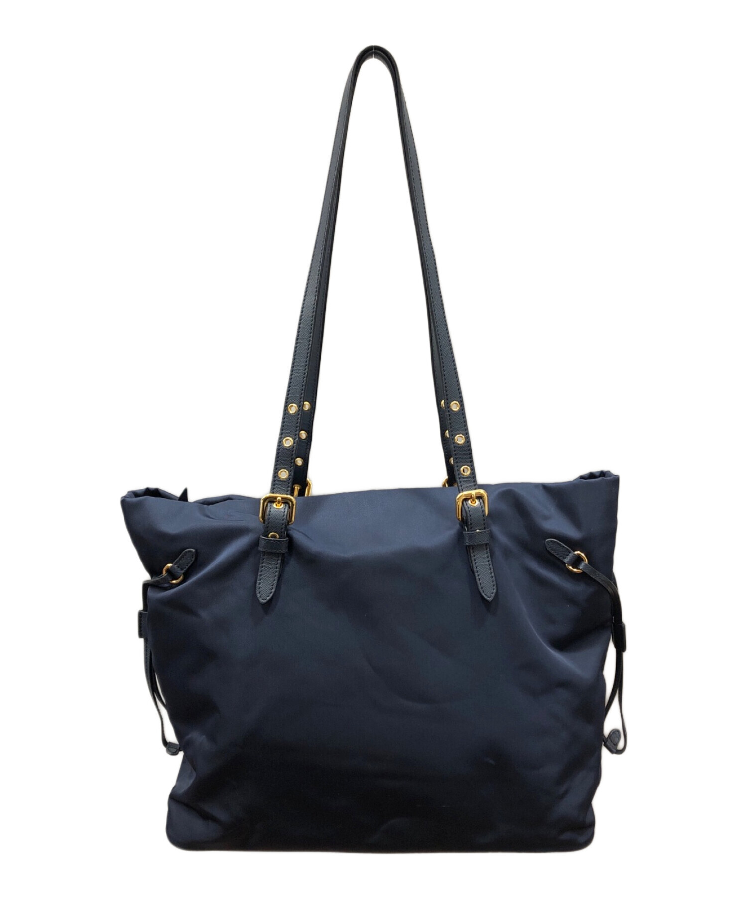中古・古着通販】PRADA (プラダ) ロゴプレートナイロントートバッグ 