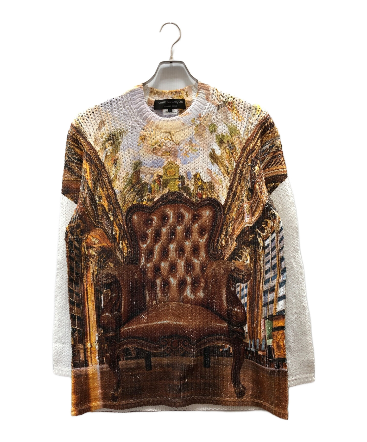 COMME des GARCONS HOMME PLUS 転写プリント ニット 中古・古着通販】COMME des GARCONS HOMME PLUS (コムデギャルソンオム