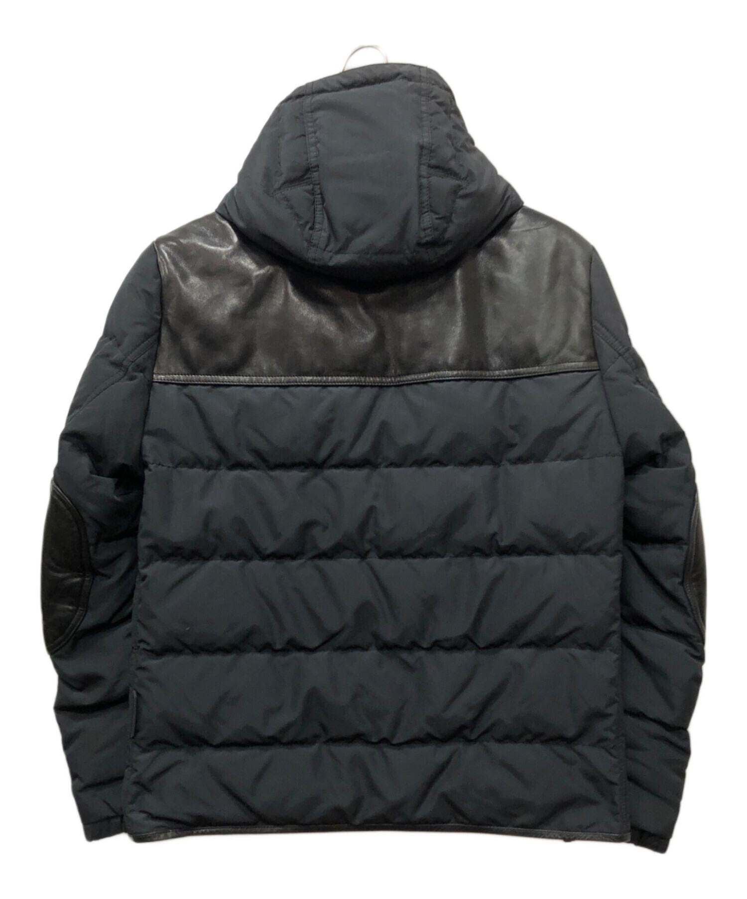 中古・古着通販】COACH (コーチ) レザー切替ダウンジャケット ブラック
