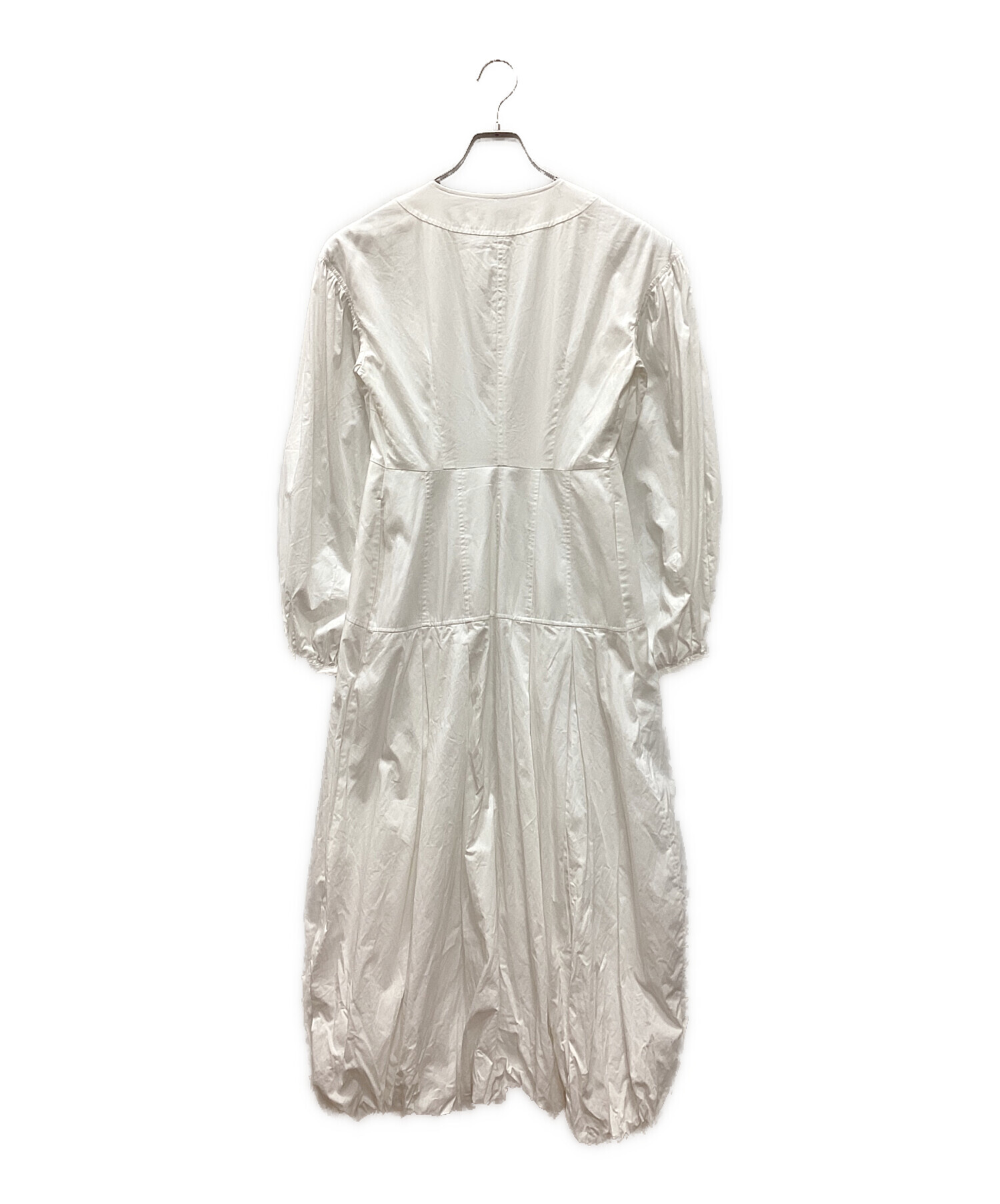 中古・古着通販】CLANE (クラネ) FRONT ZIP BALLOON ONEPIECE ホワイト 