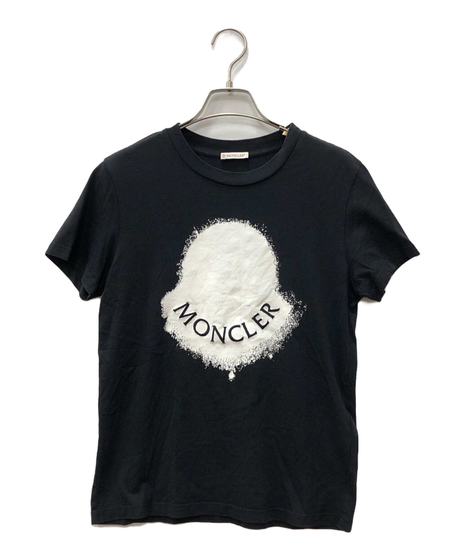 中古・古着通販】MONCLER (モンクレール) プリントTシャツ ブラック 