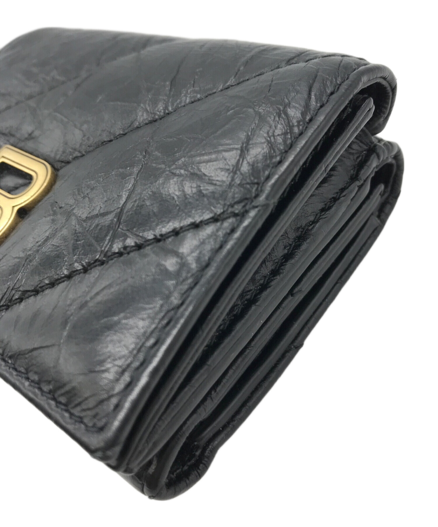 中古・古着通販】BALENCIAGA (バレンシアガ) CRUSH 三つ折り財布